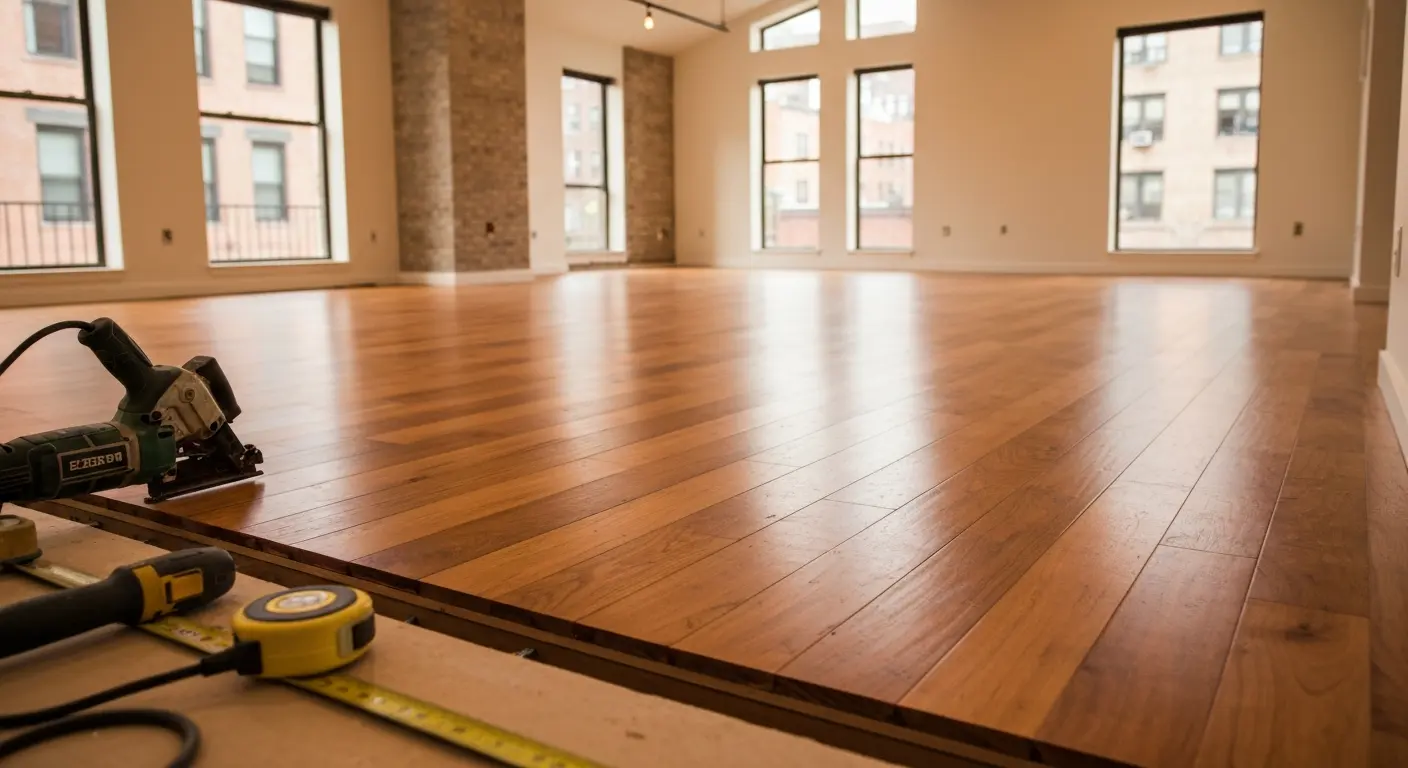 Hardwood flooring installation