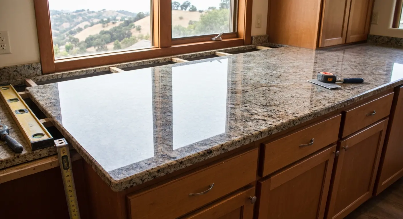 Kitchen countertop installation