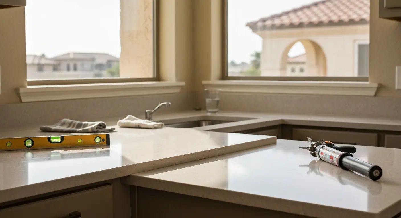 Solid surface and laminate kitchen countertops