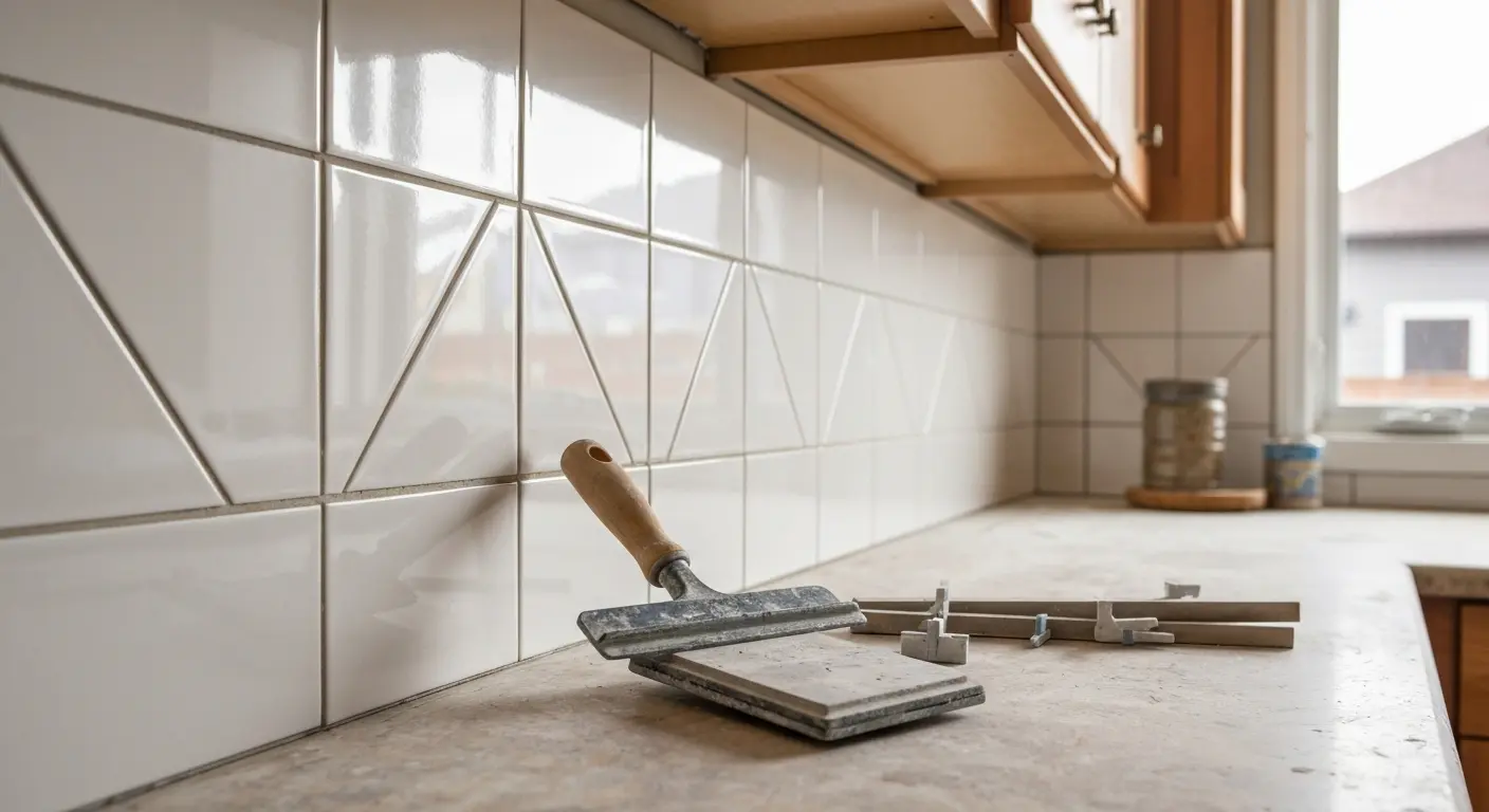 Ceramic and porcelain tile backsplash installation