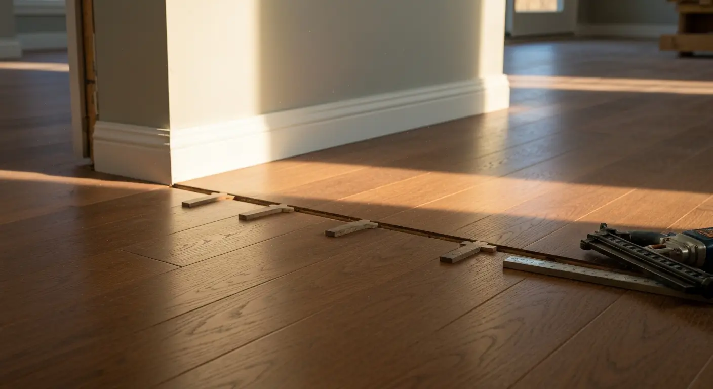 Hardwood flooring installation in Annaville home