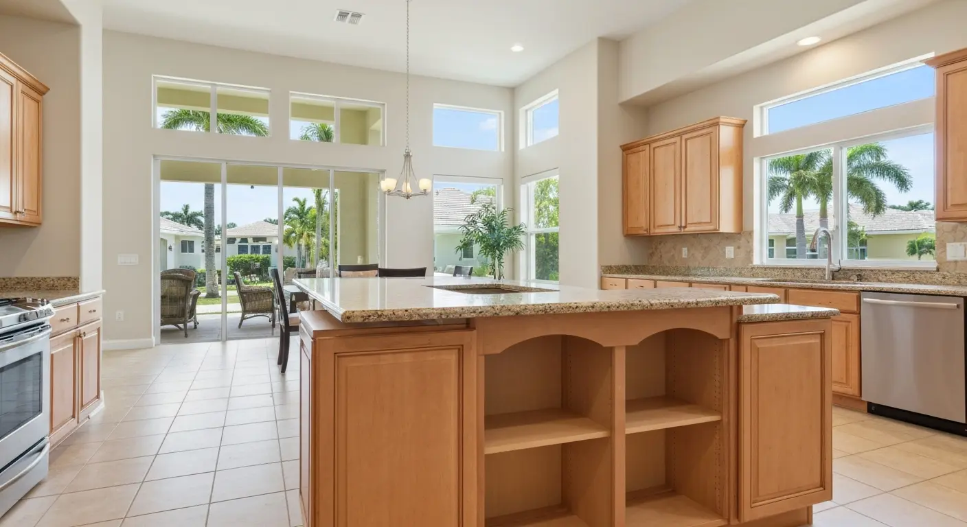 Kitchen island installation