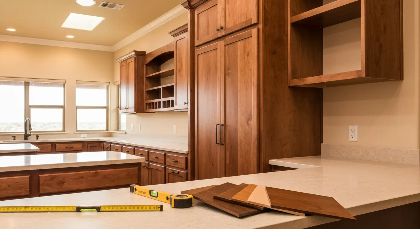 Custom kitchen cabinets installed