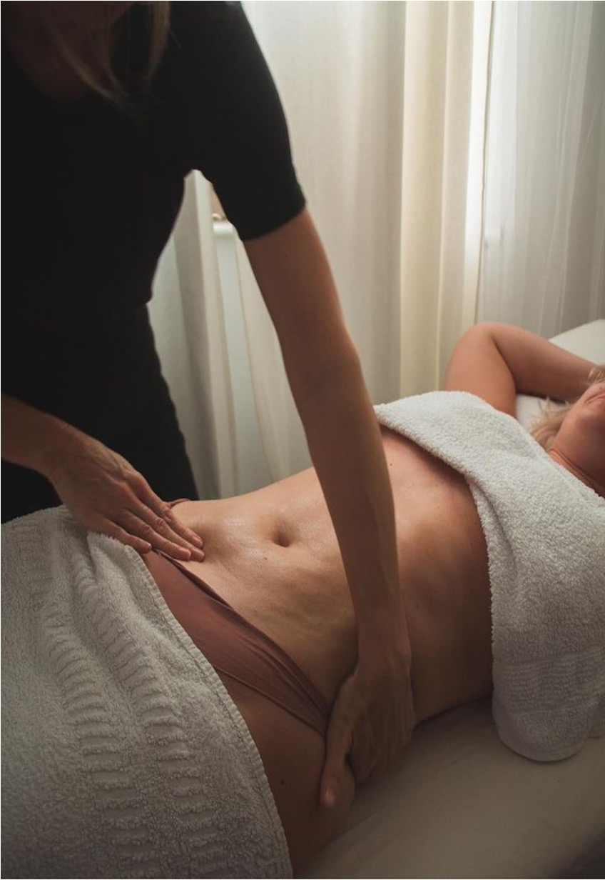 Professional performing manual lymphatic drainage preview