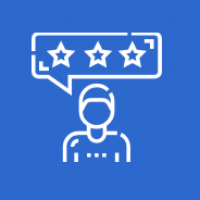 Customer review icon representing automated 5-star review generation for small businesses