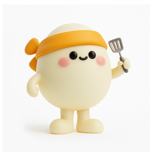 EGGFLIP mascot chef character