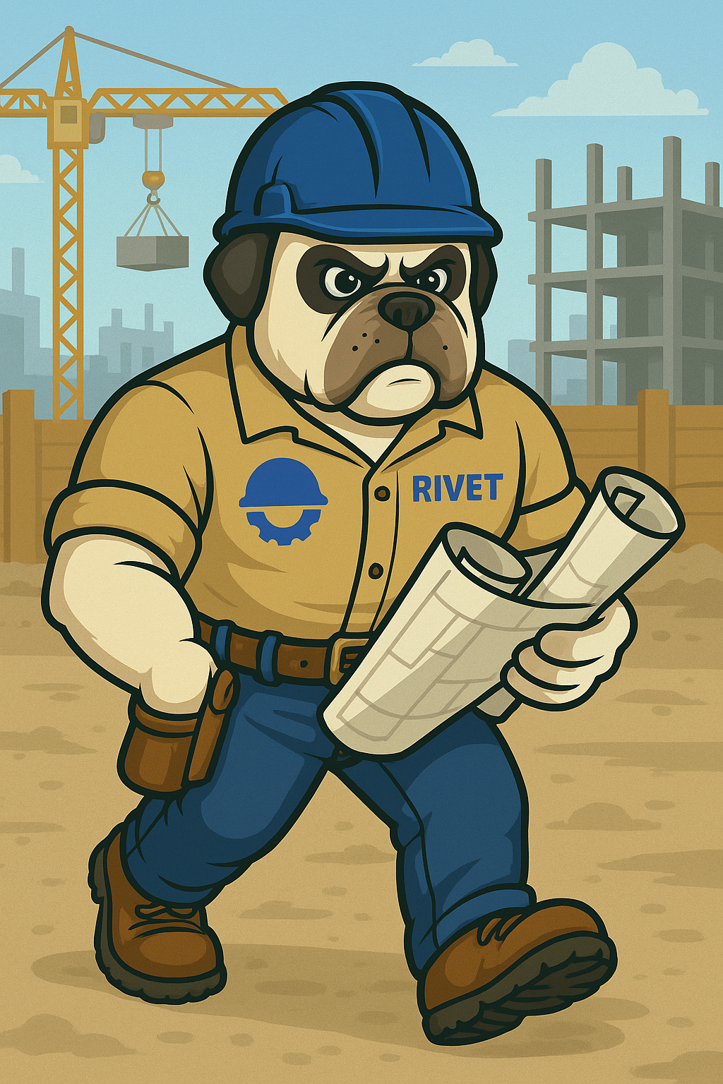 Rivet the BluPro mascot