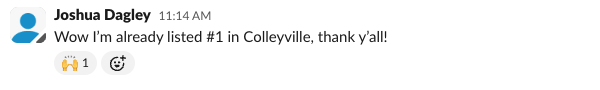 Client testimonial screenshot