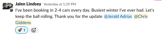 Client testimonial screenshot