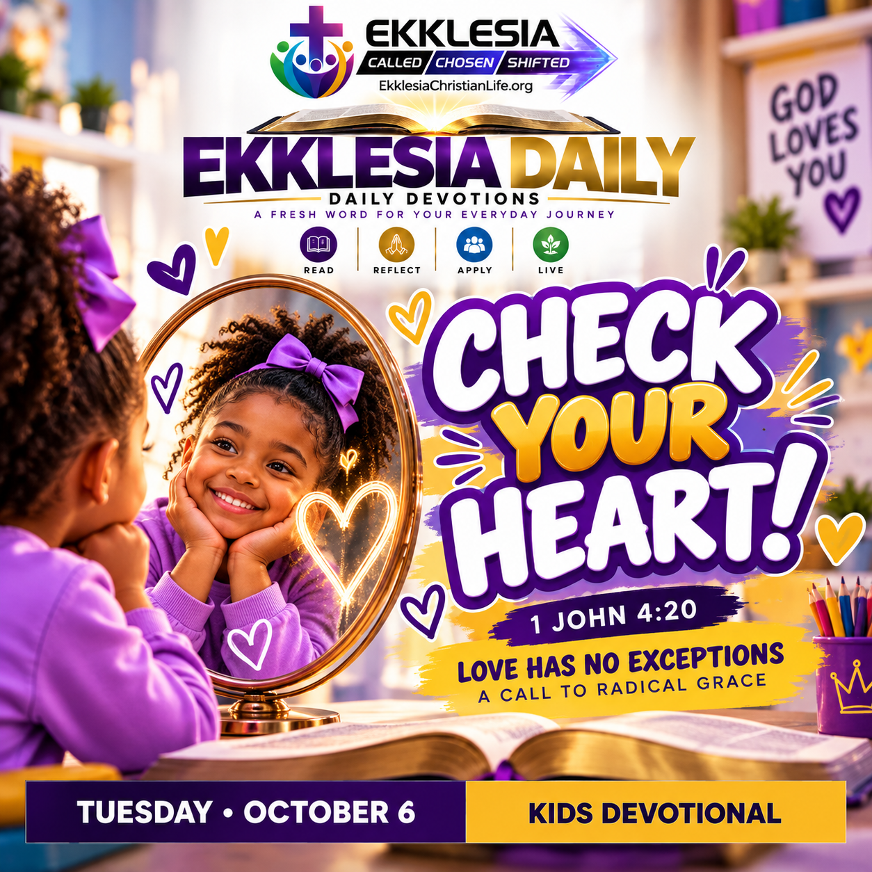 EKKLESIA Kids Devotional — Check Your Heart