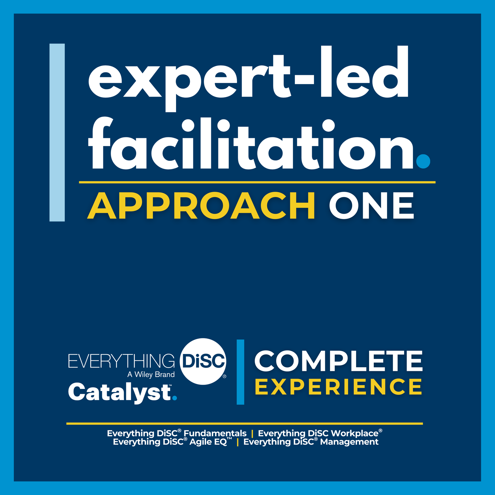 Expert Led Facilitation - Approach One - Everything DiSC® on Catalyst™ Complete Experience