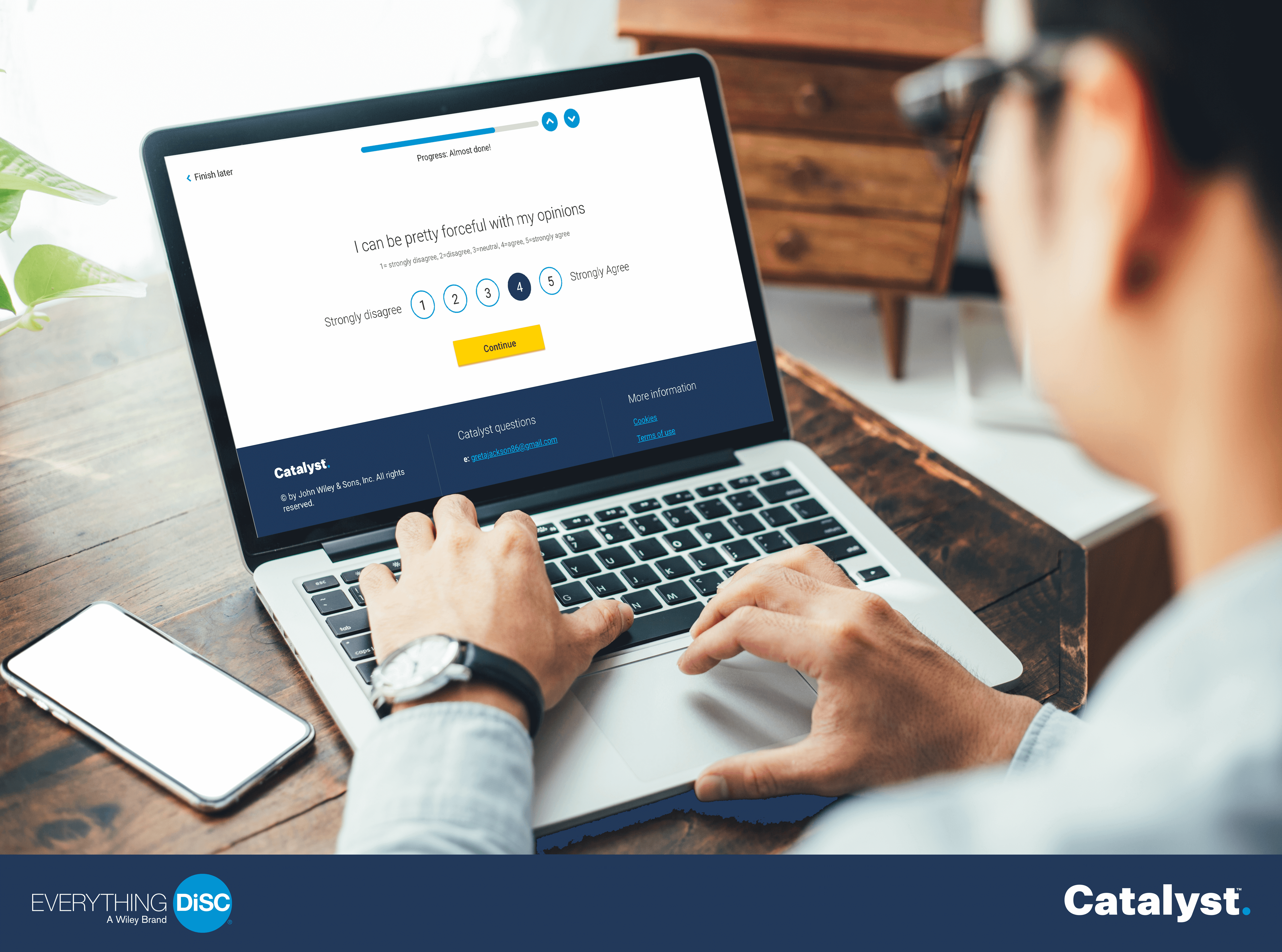 Online assessment screen