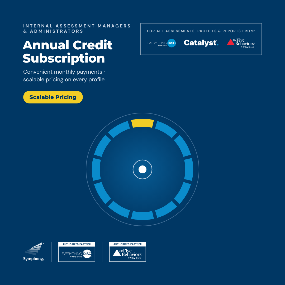 Annual Credit Subscription for Everything DiSC and The Five Behaviors
