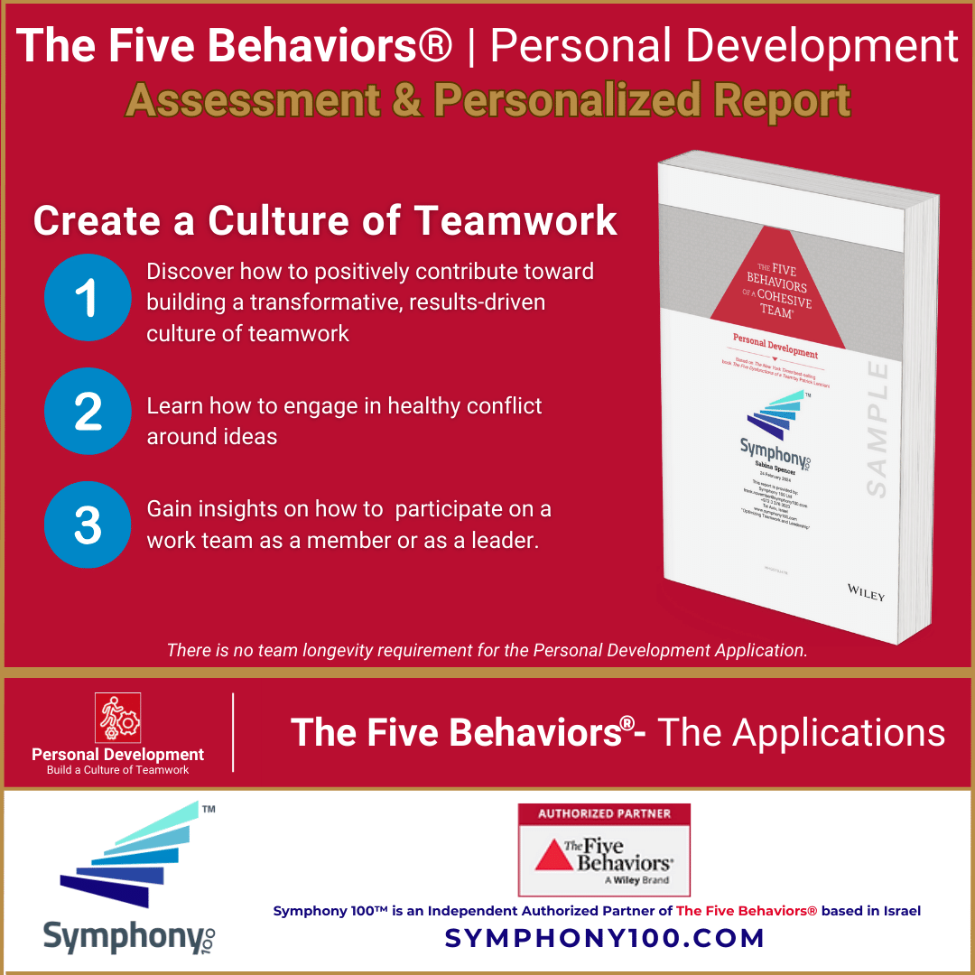 The Five Behaviors® Personal Development Assessment & Profile