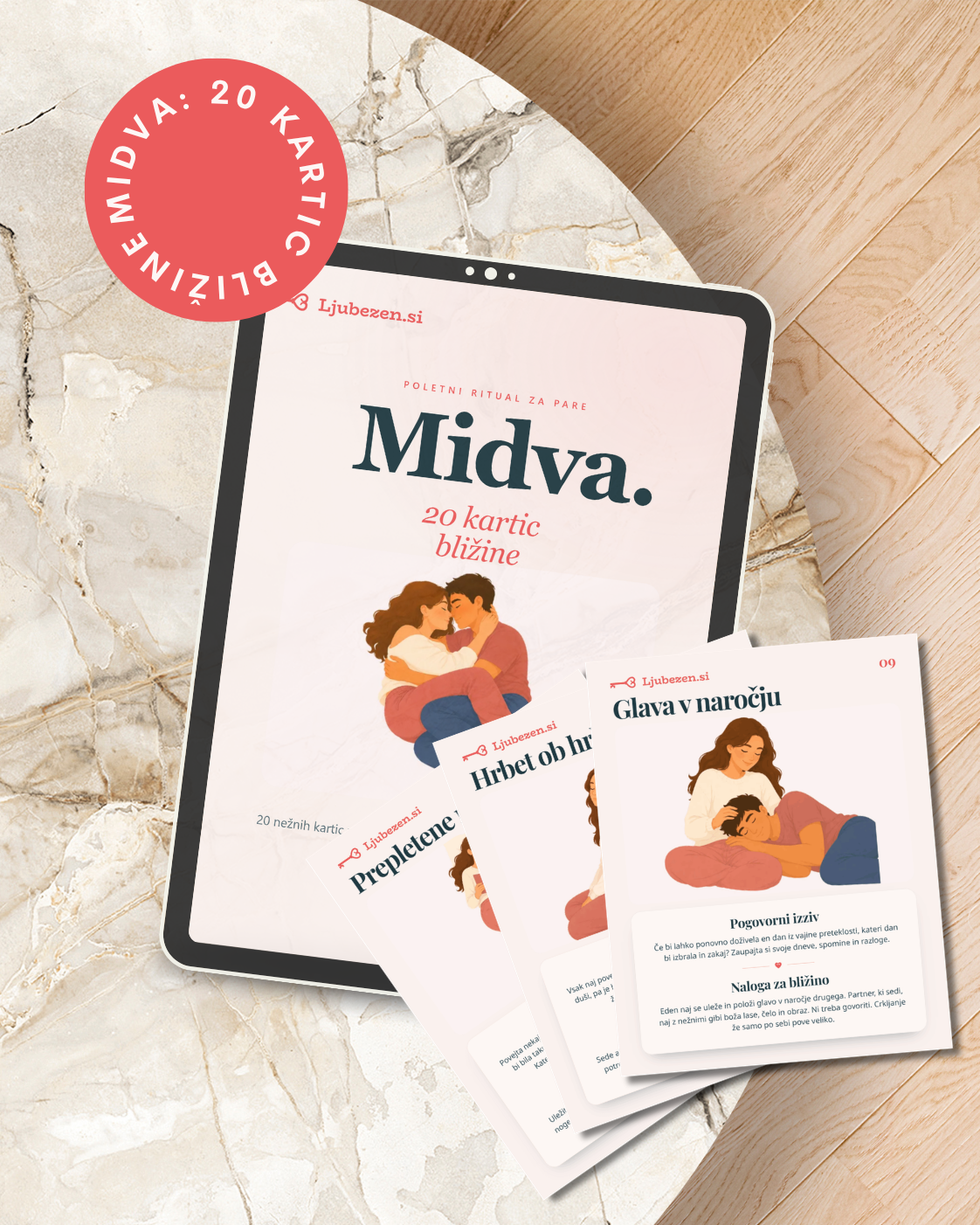 Midva: 20 kartic bližine — digitalni komplet