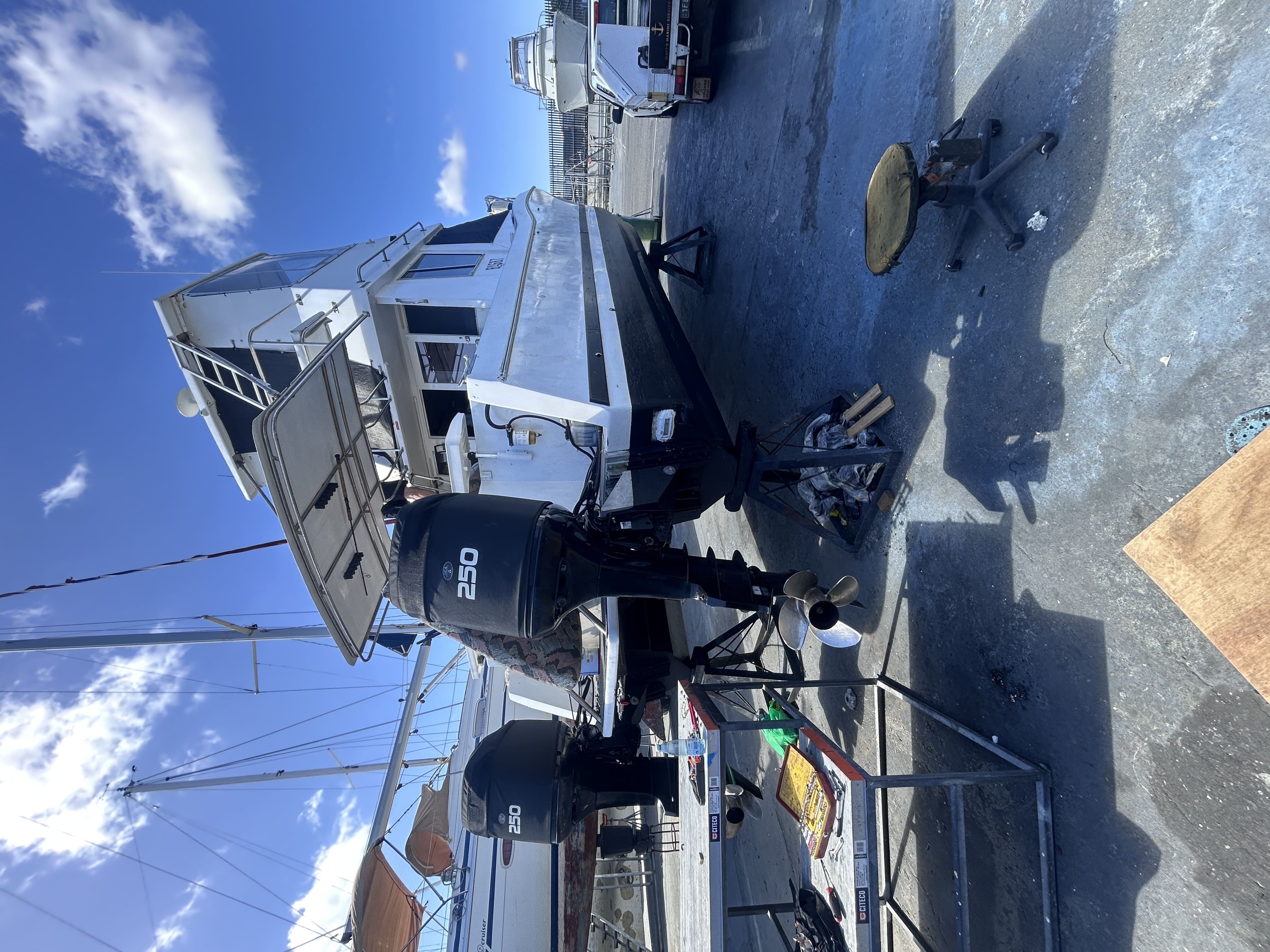 Marine servicing work on a boat at a Perth area location