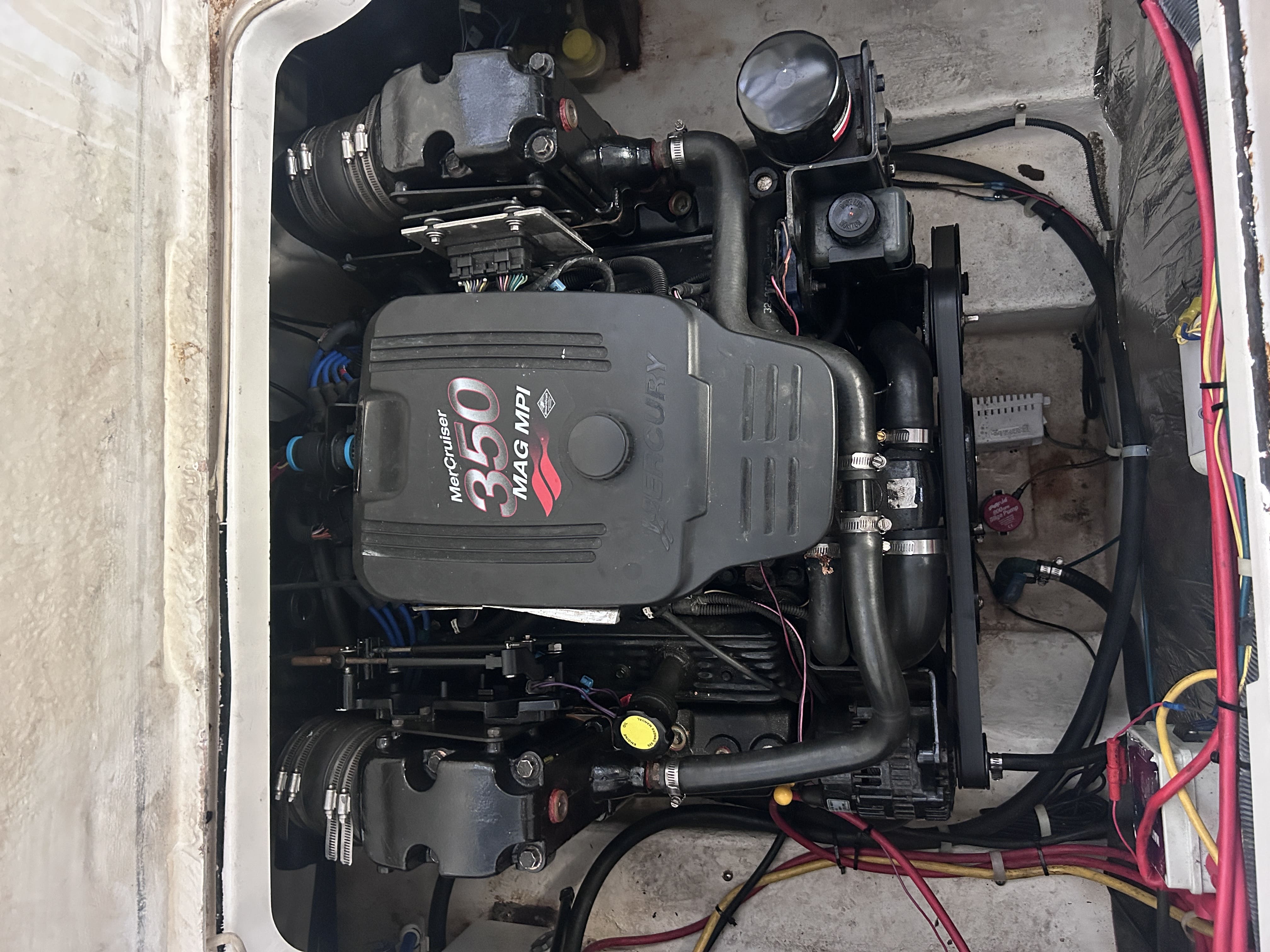 Mobile marine mechanic servicing an outboard motor