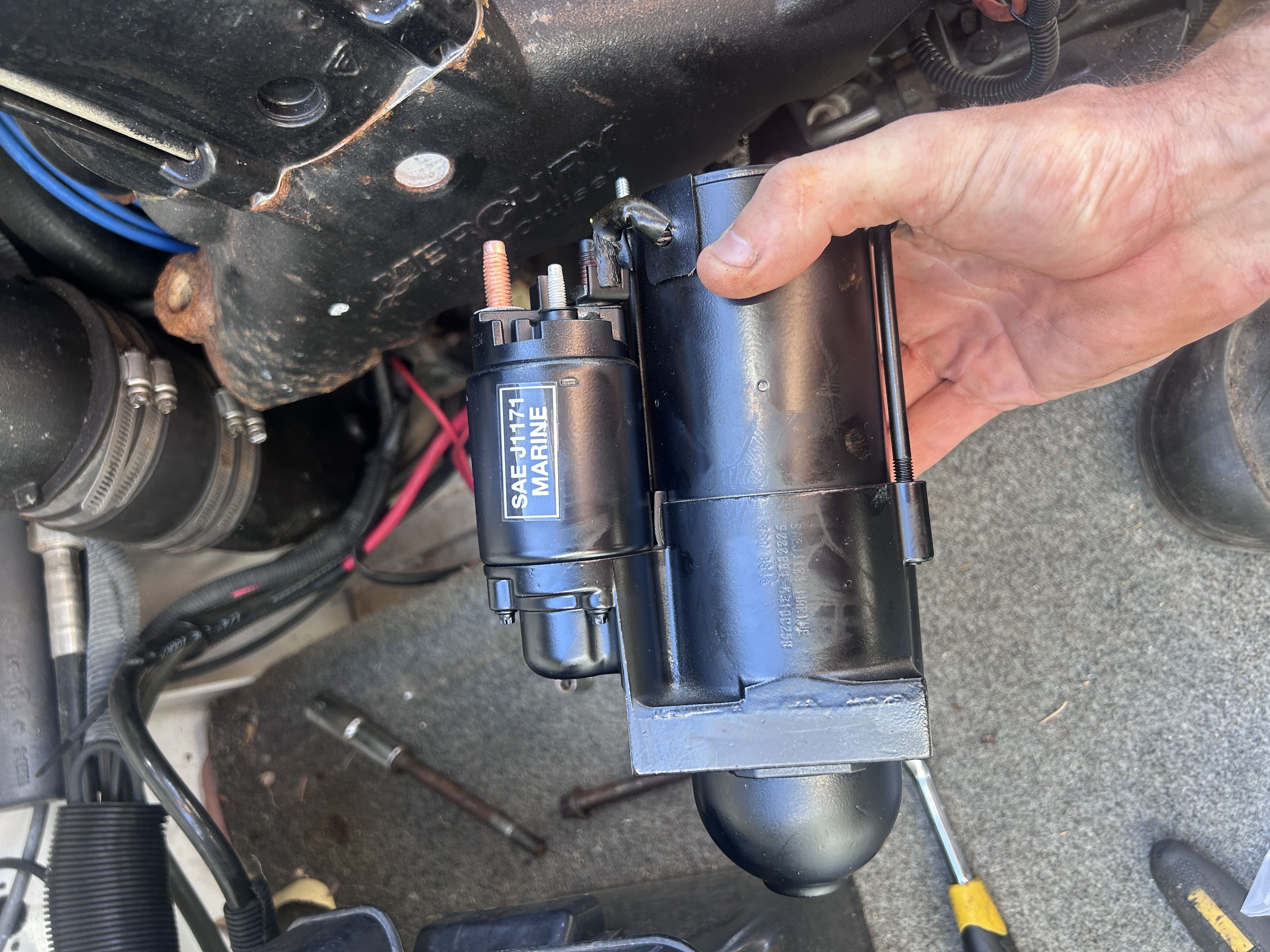 Boat engine repair work carried out at the customer's location