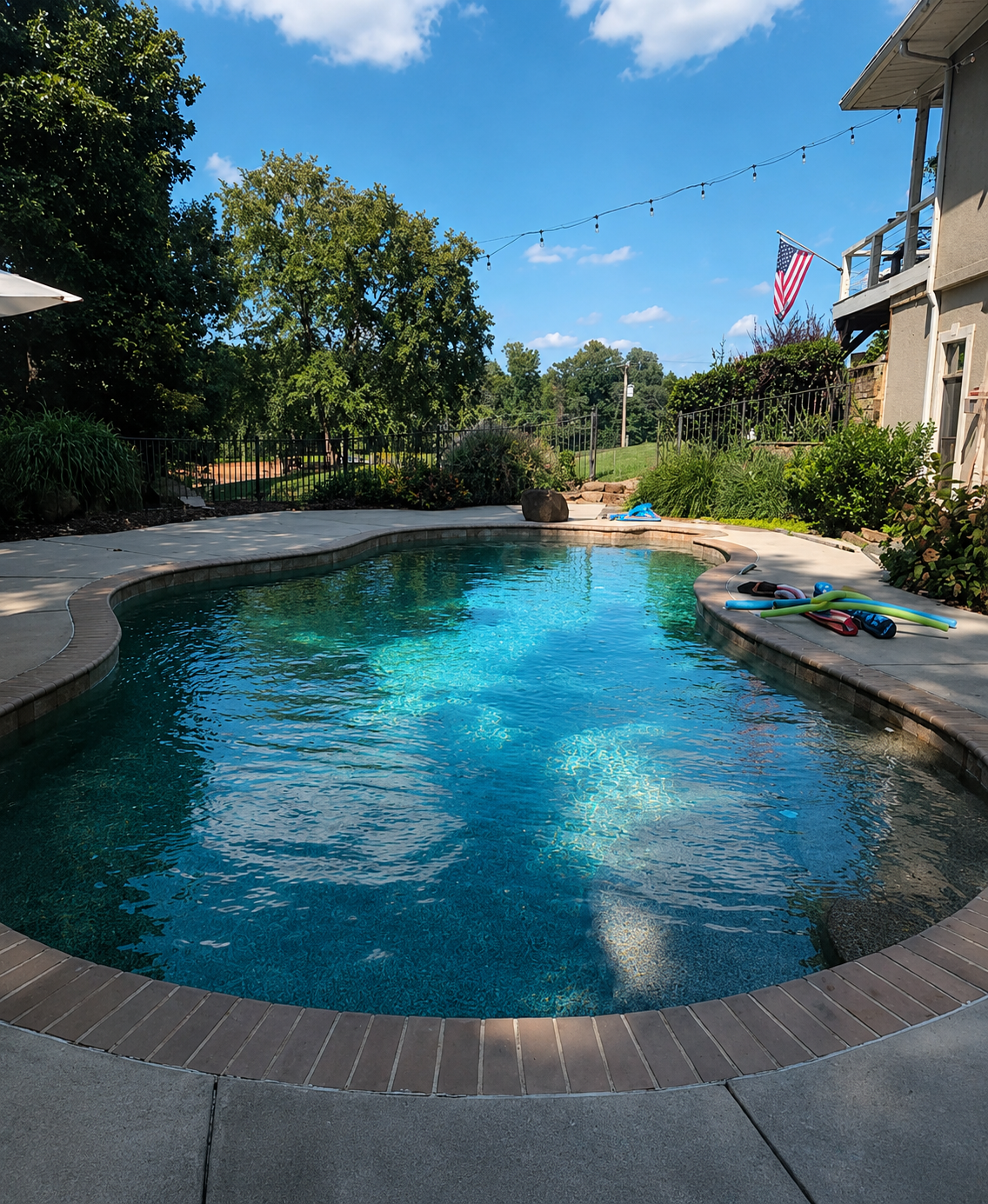 Pool cleaning service in Charlotte backyard pool 3