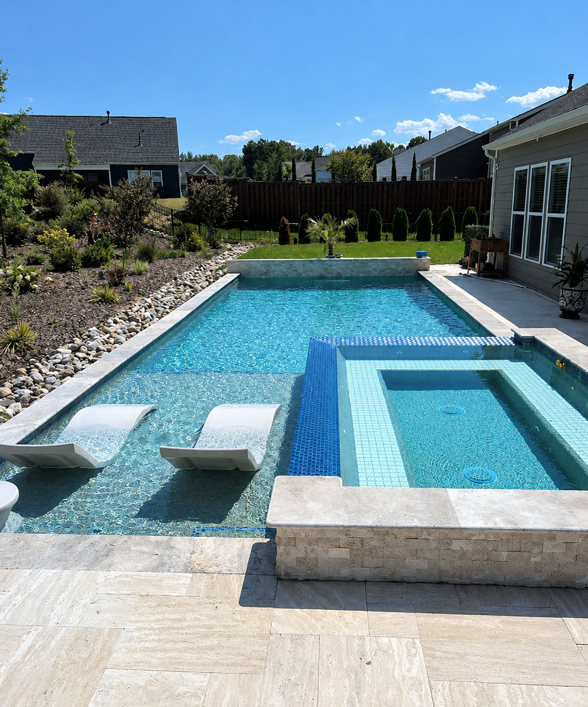 Pool cleaning service in Charlotte backyard pool 4