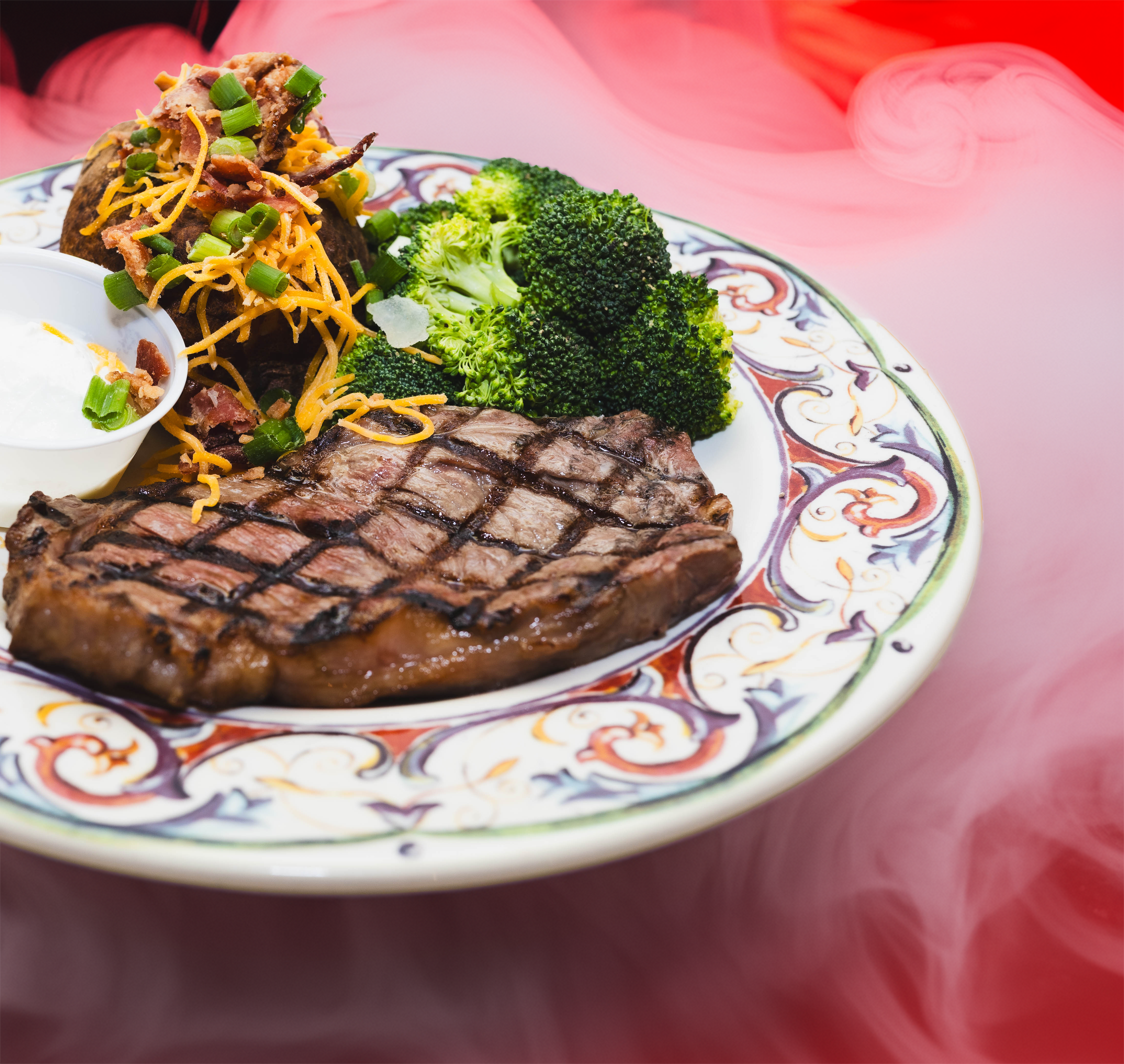 Char-Grilled Steak Dinner