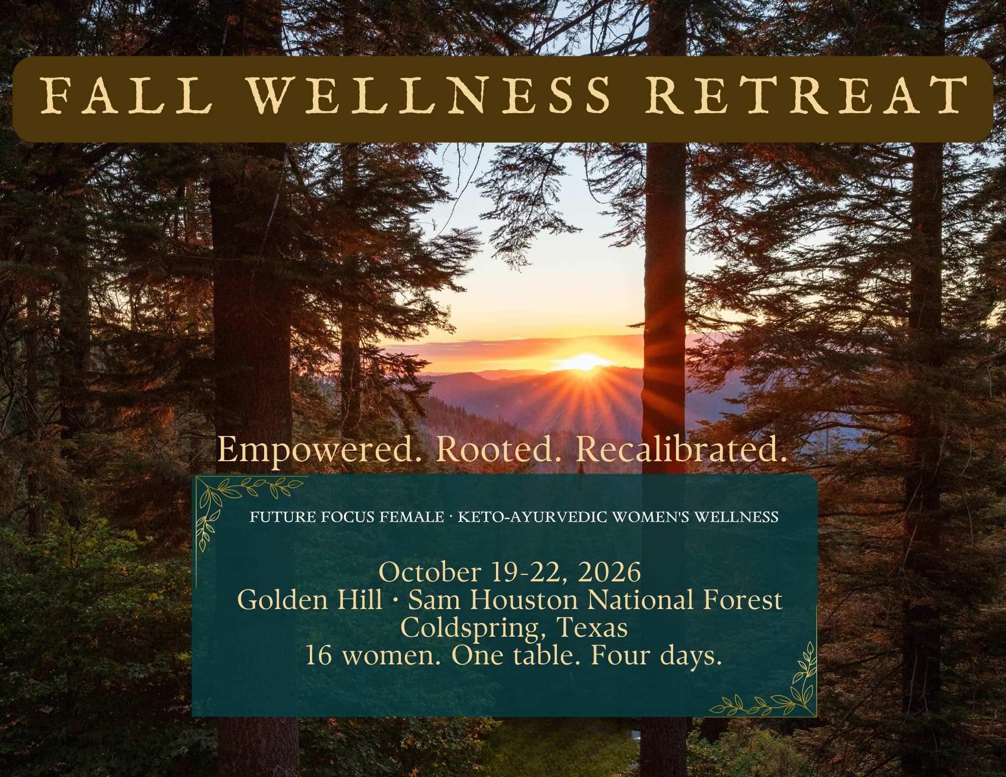 Women gathering for a restorative fall wellness retreat