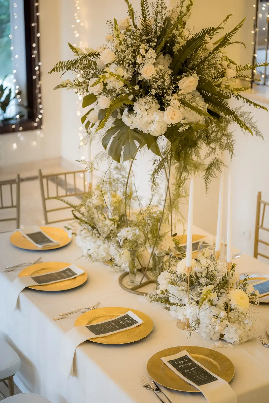 Decoración elegante para una boda