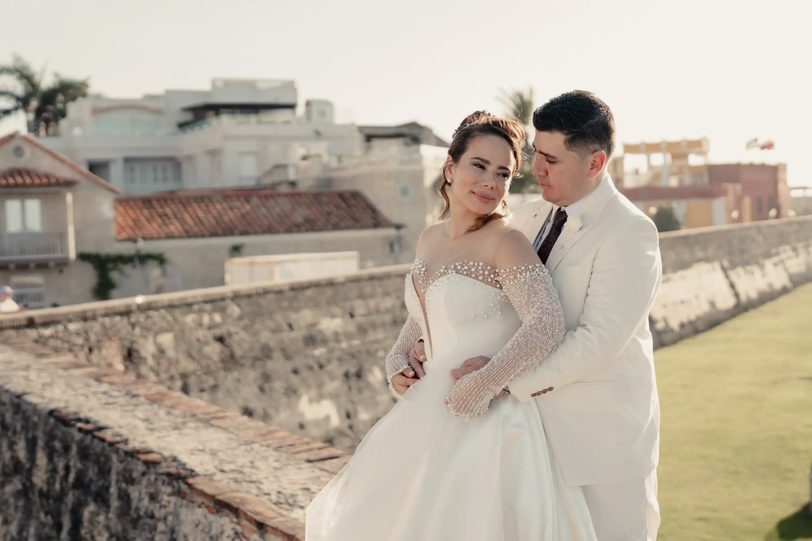 Viviana y William el día de su boda