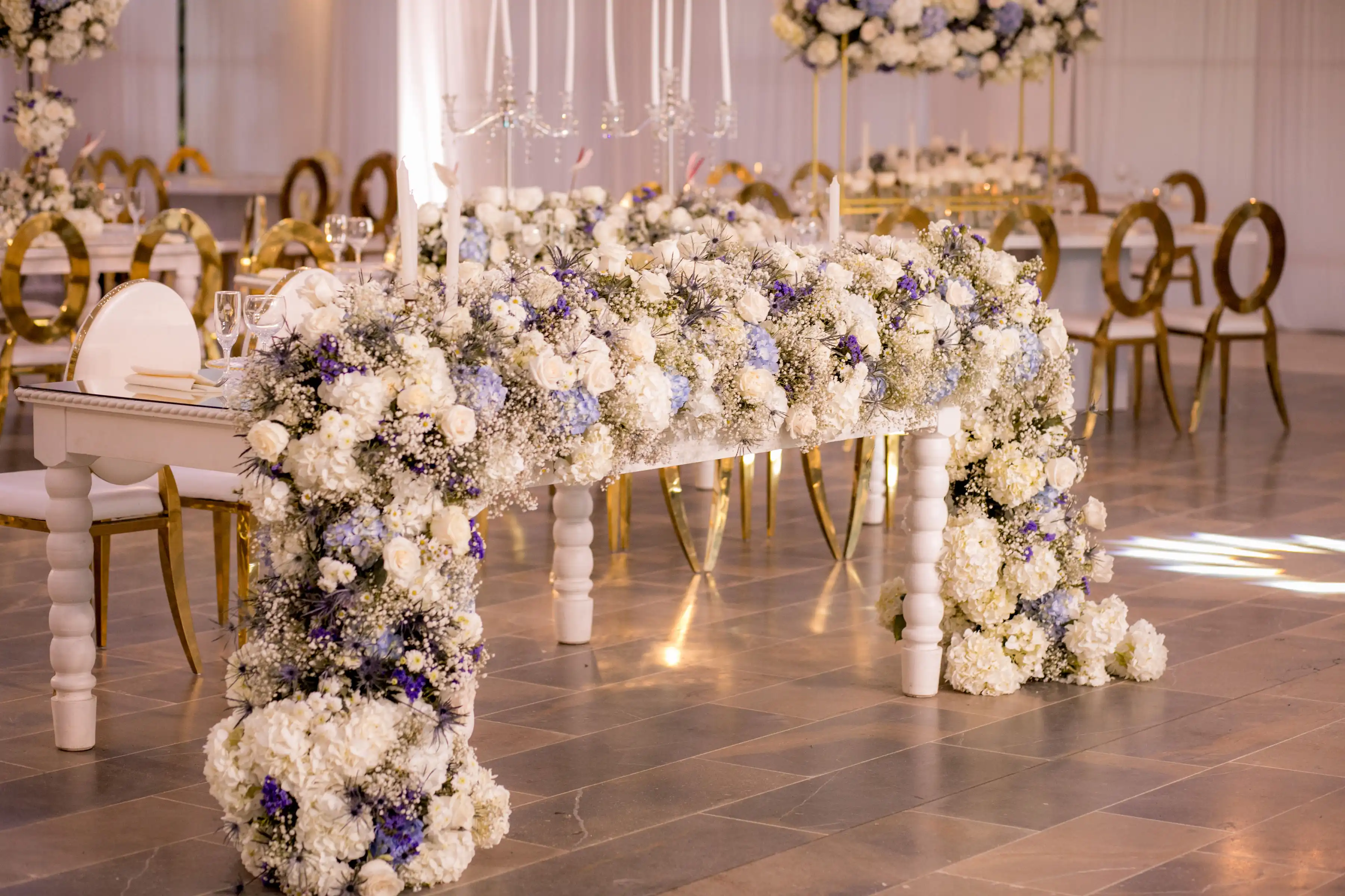 Diseño floral de la recepción