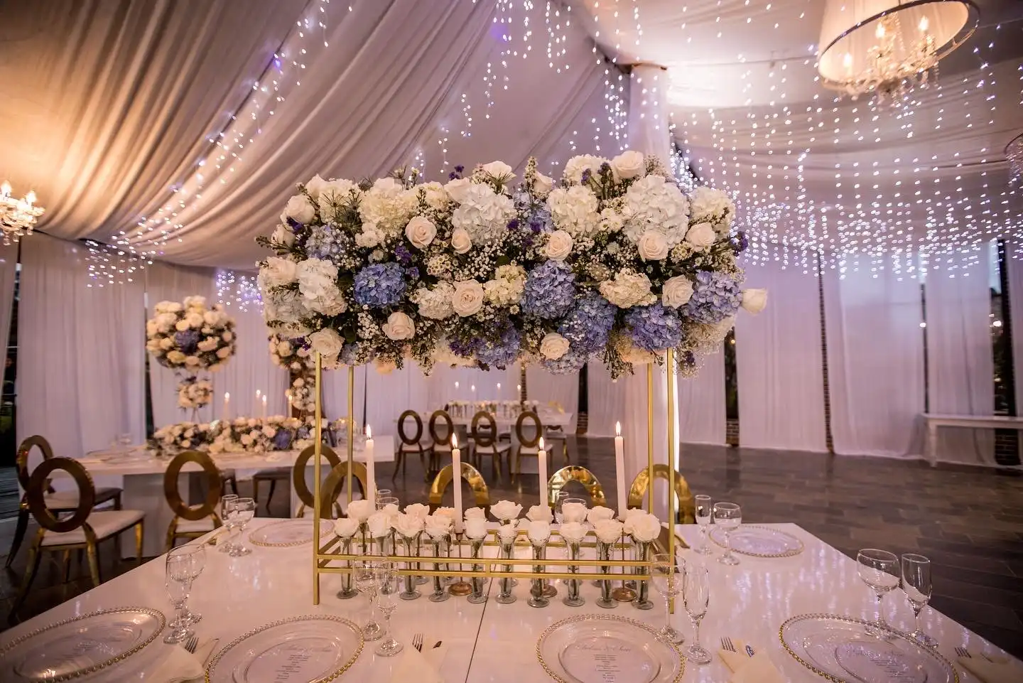 Decoración floral de la recepción