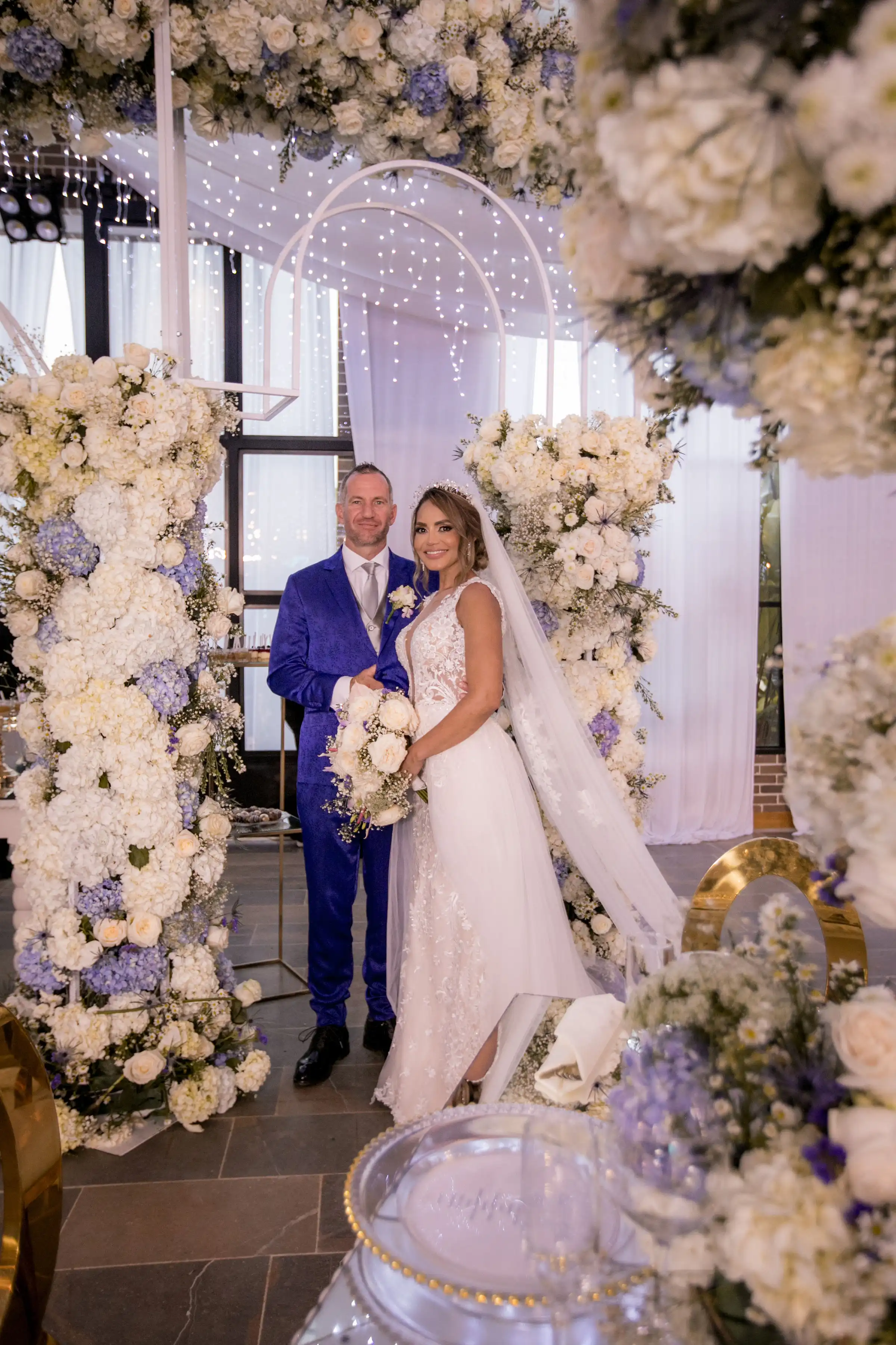Retrato de Sirlenis y Sean en la recepción