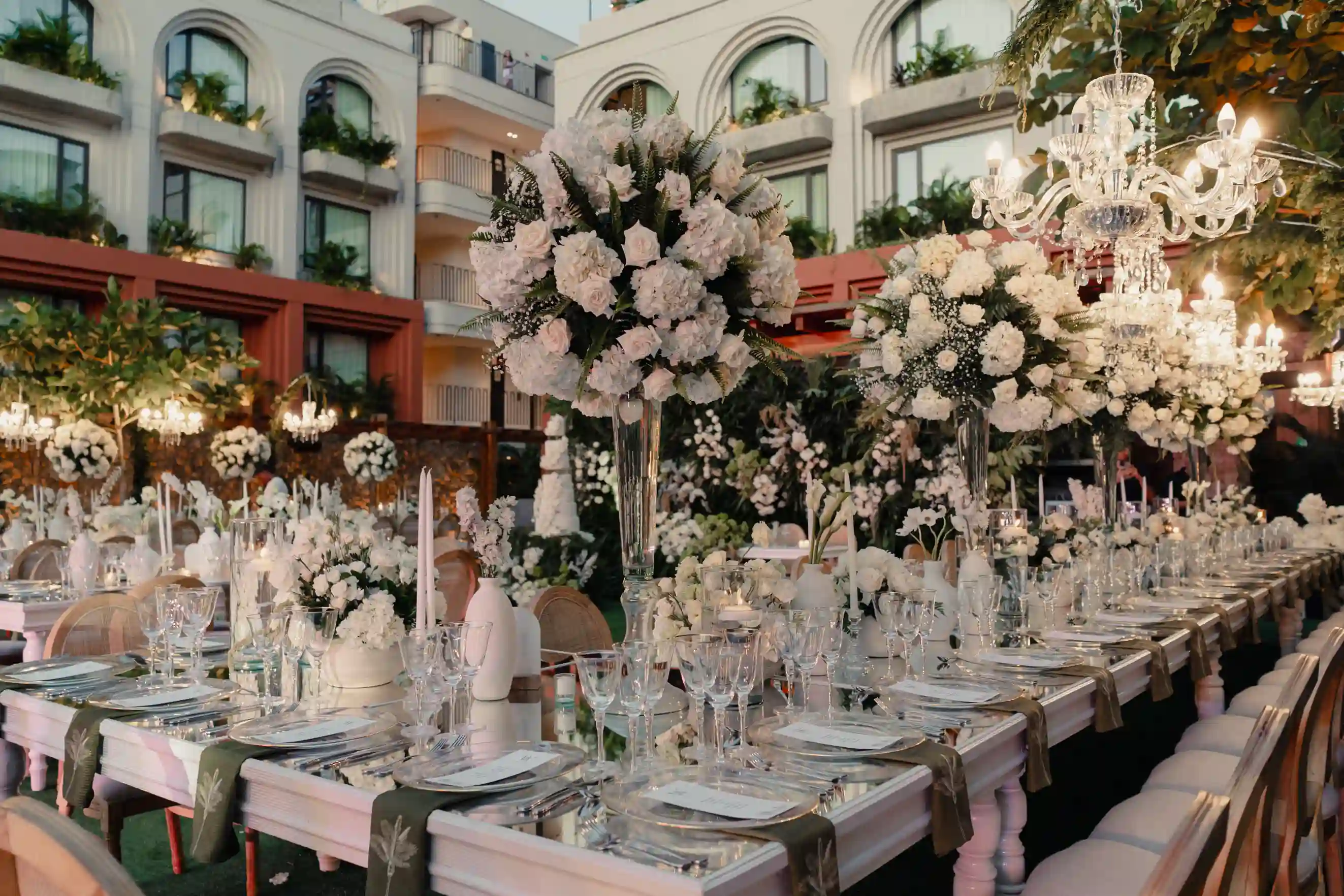 Montaje floral de la recepción