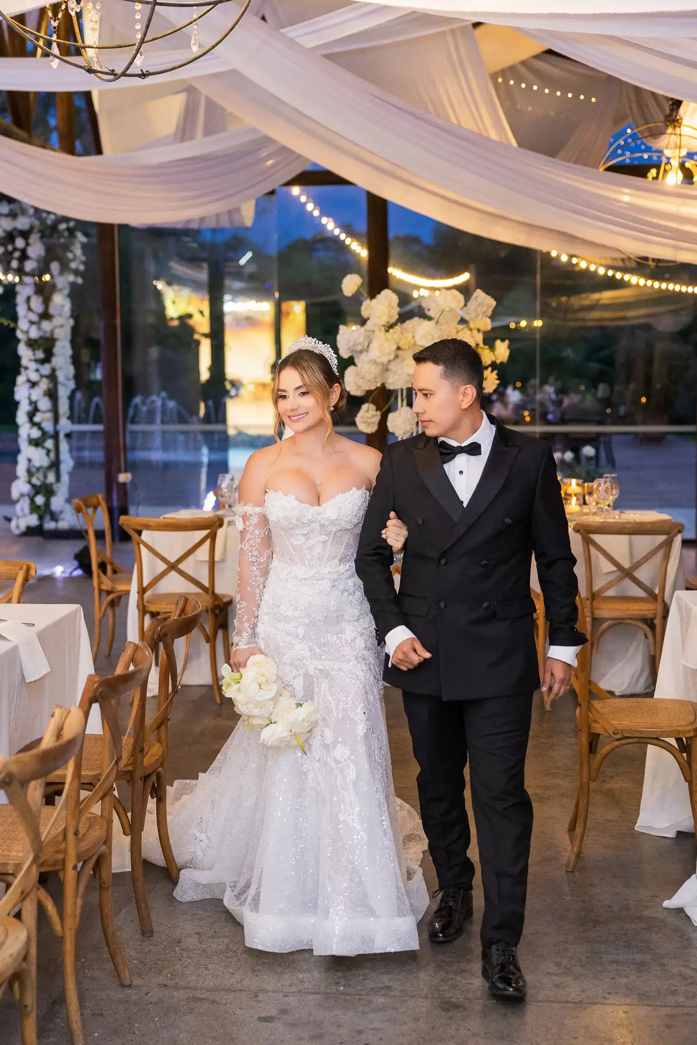 Camila y Jonatan en la recepción