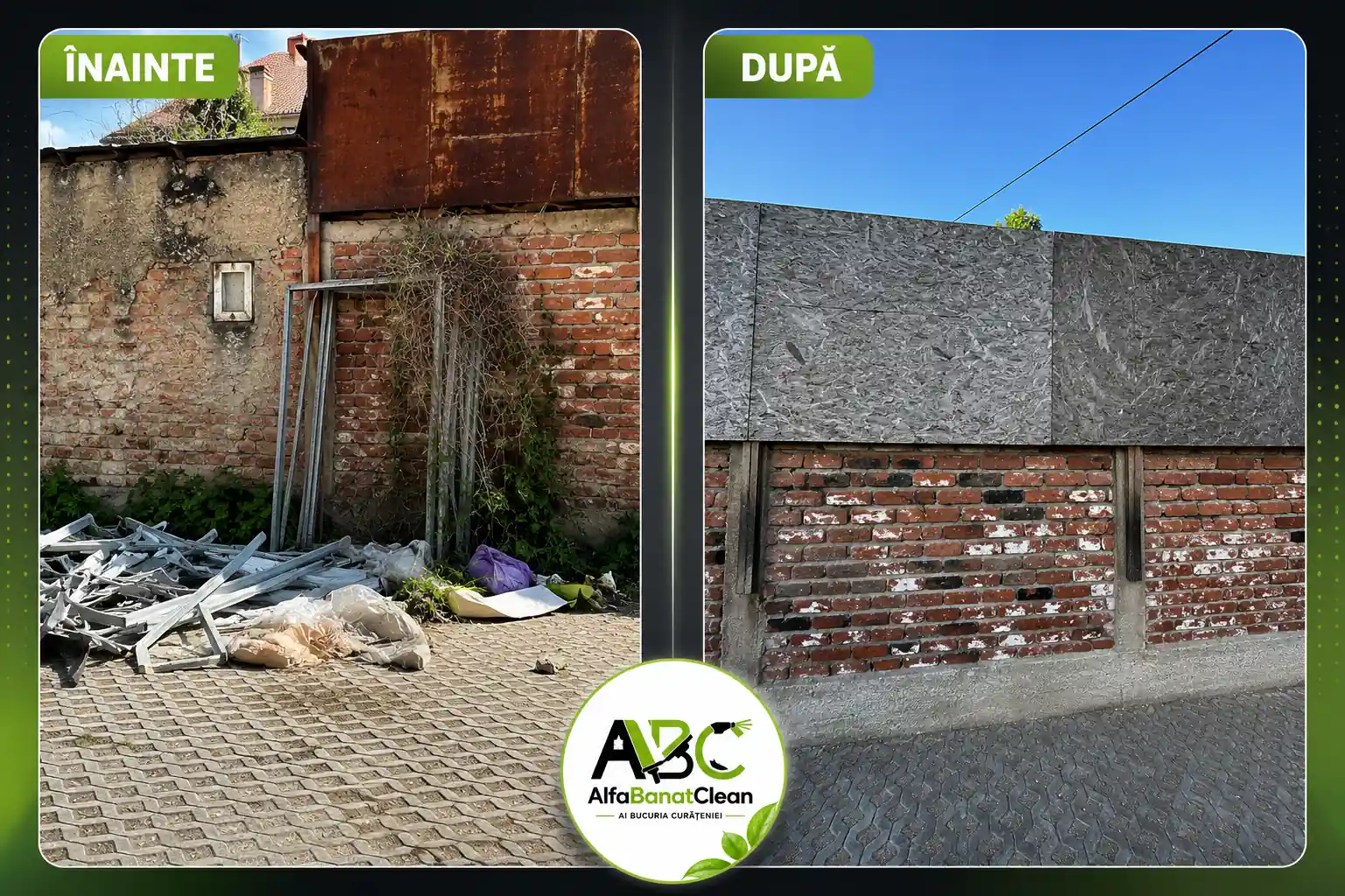 Debarasare și eliberare de spațiu realizată de Alfa Banat Clean