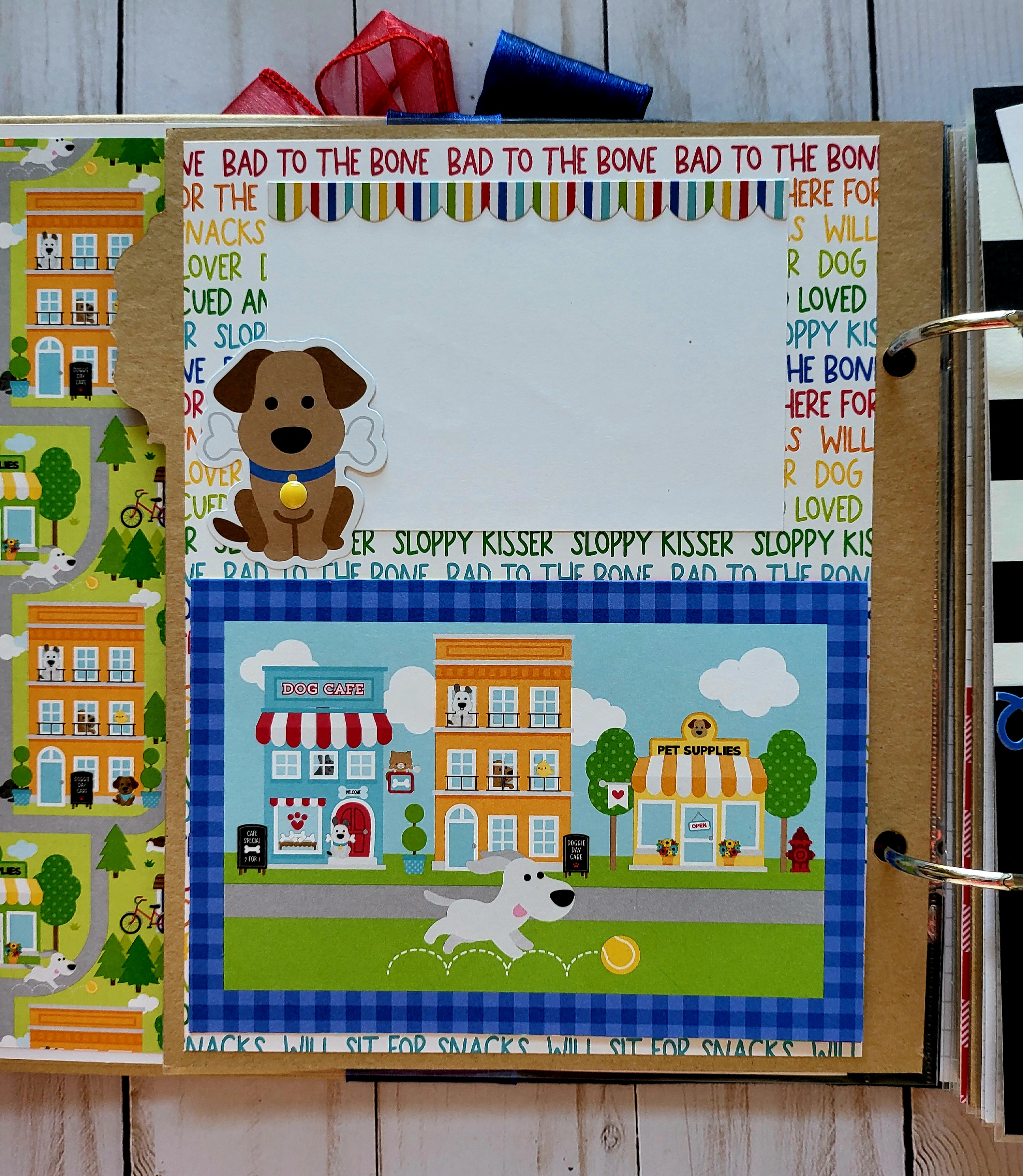 Doggone Cute 6x8 Handcrafted Dog Memory Album 