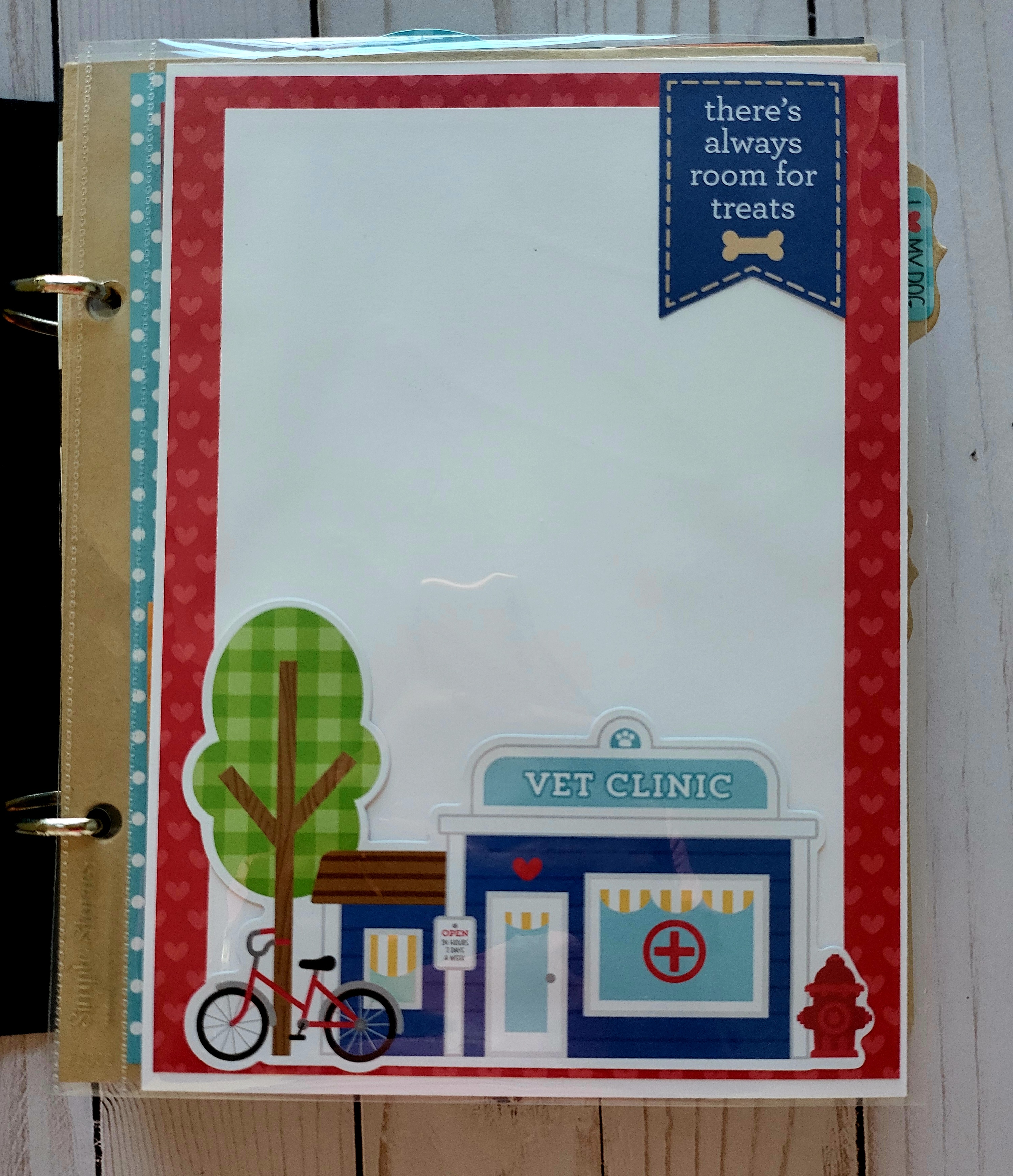 Doggone Cute 6x8 Handcrafted Dog Memory Album 