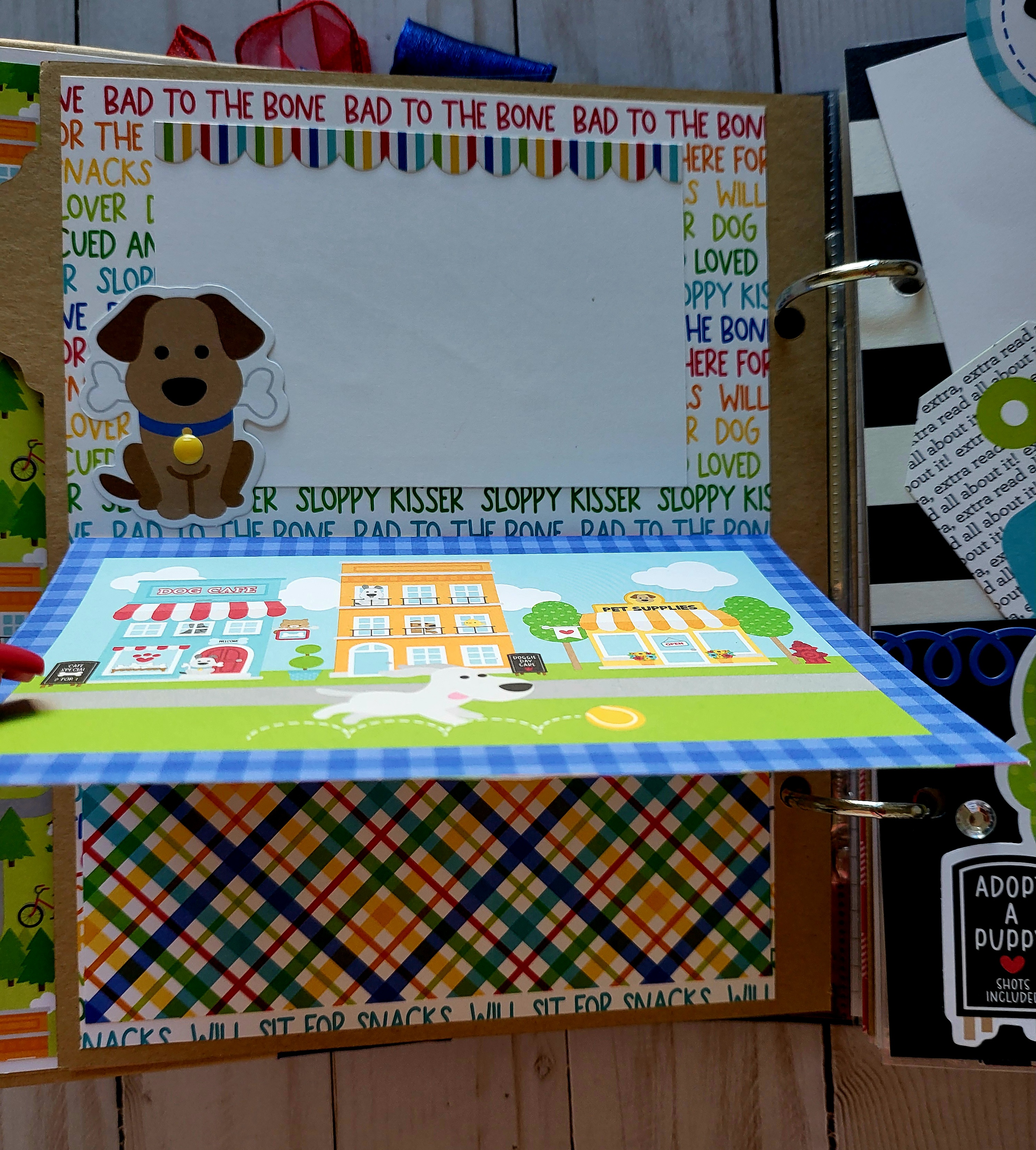 Doggone Cute 6x8 Handcrafted Dog Memory Album 