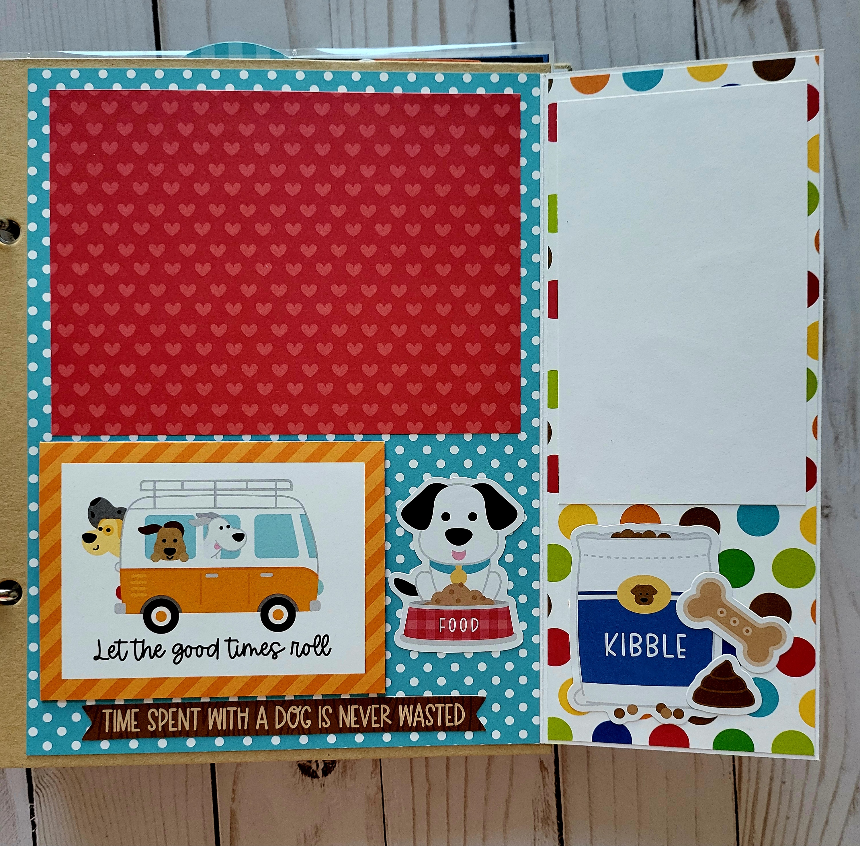 Doggone Cute 6x8 Handcrafted Dog Memory Album 