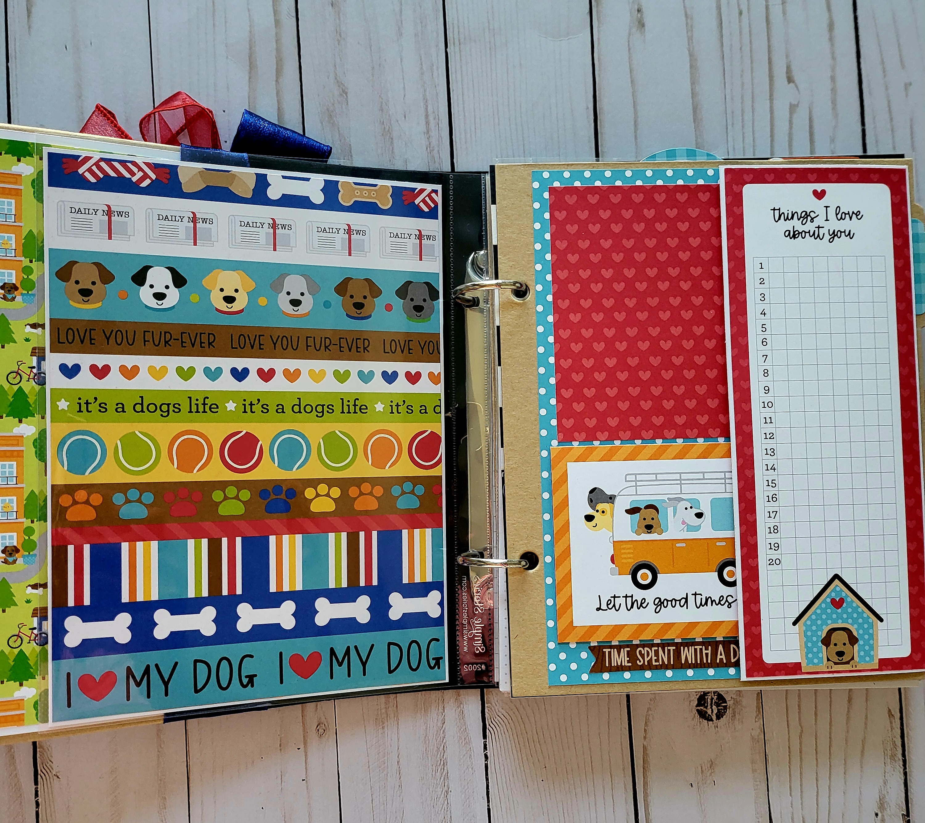 Doggone Cute 6x8 Handcrafted Dog Memory Album 