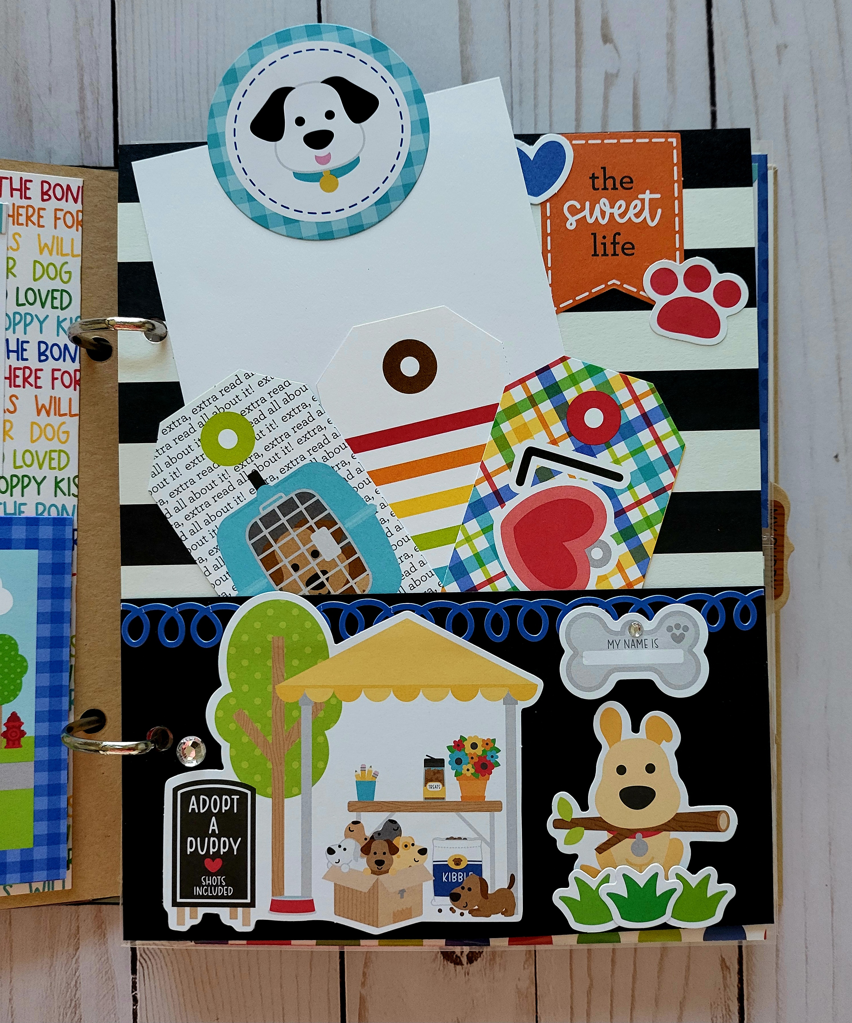 Doggone Cute 6x8 Handcrafted Dog Memory Album 