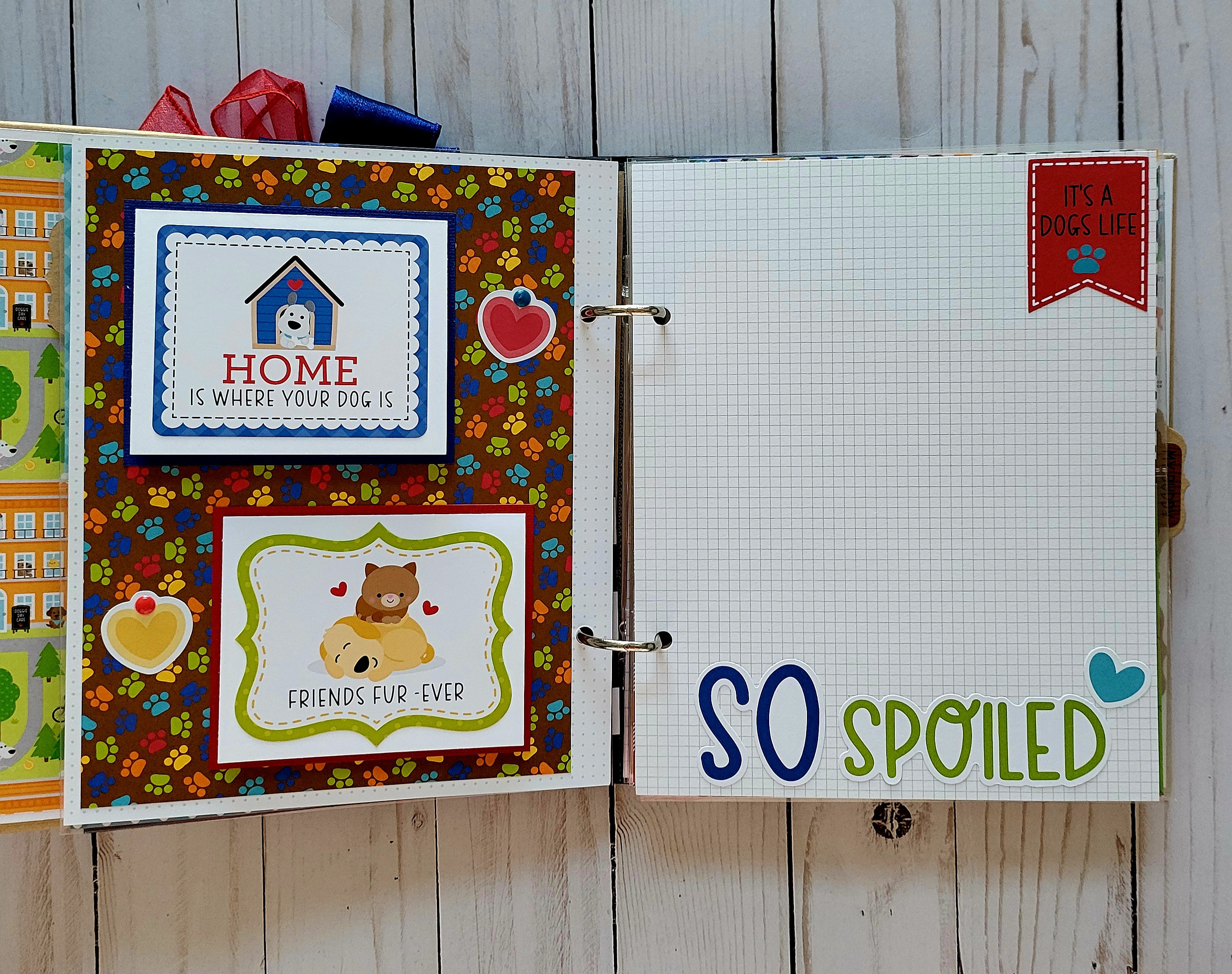 Doggone Cute 6x8 Handcrafted Dog Memory Album 