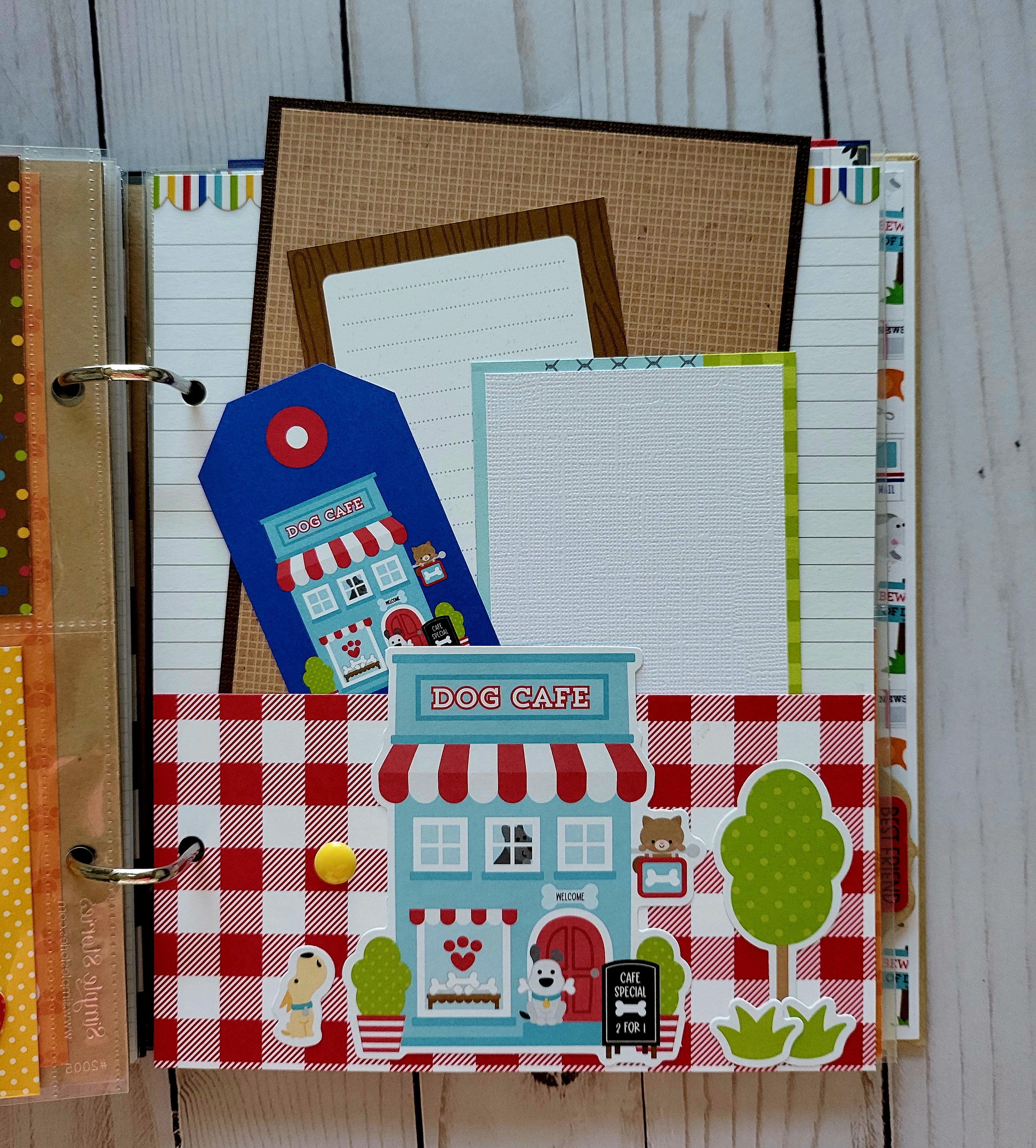 Doggone Cute 6x8 Handcrafted Dog Memory Album 