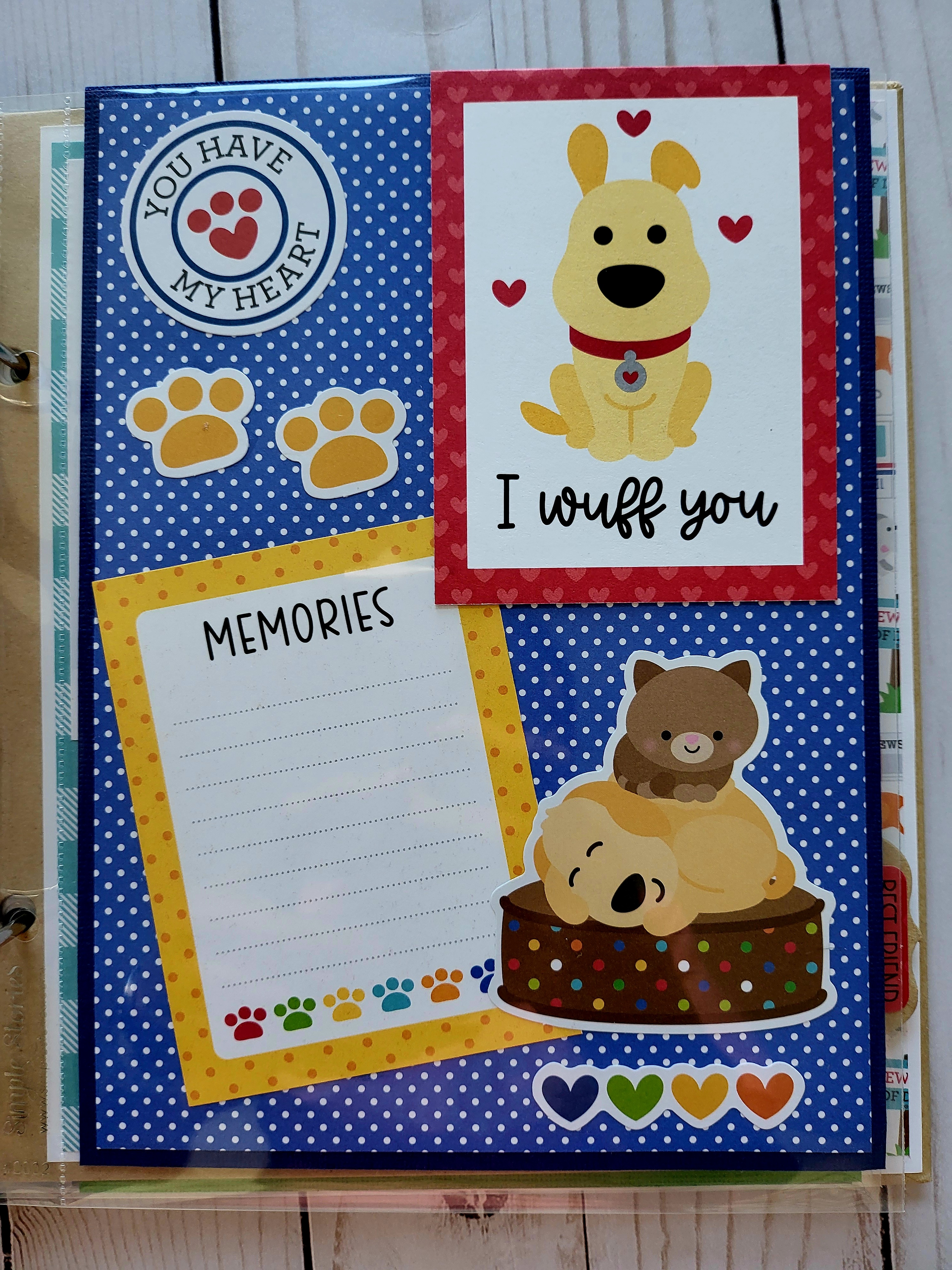 Doggone Cute 6x8 Handcrafted Dog Memory Album 