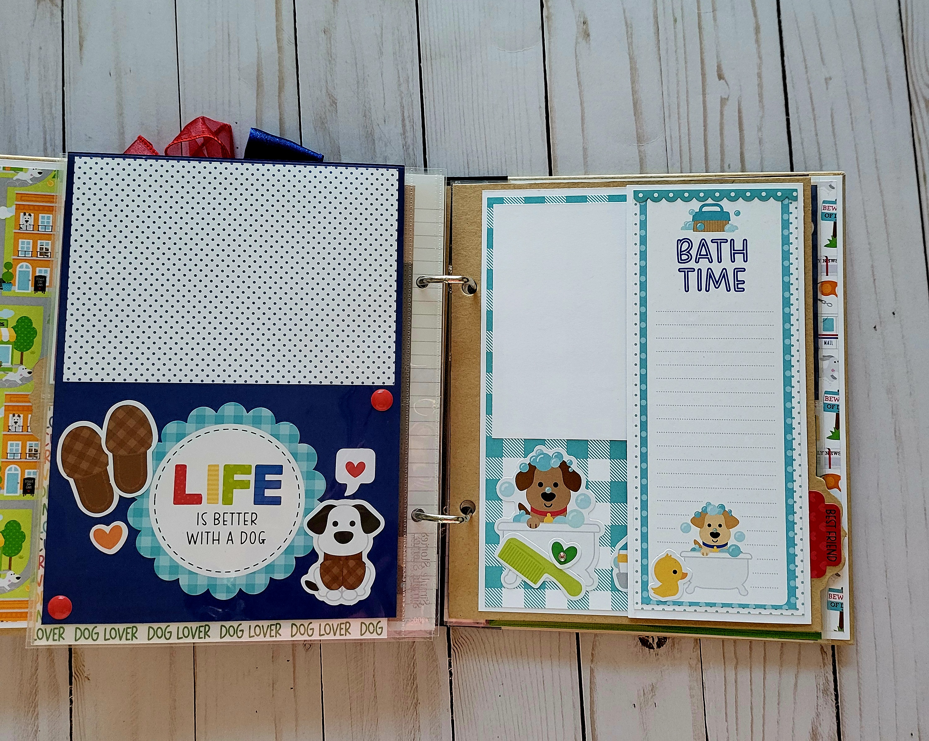 Doggone Cute 6x8 Handcrafted Dog Memory Album 