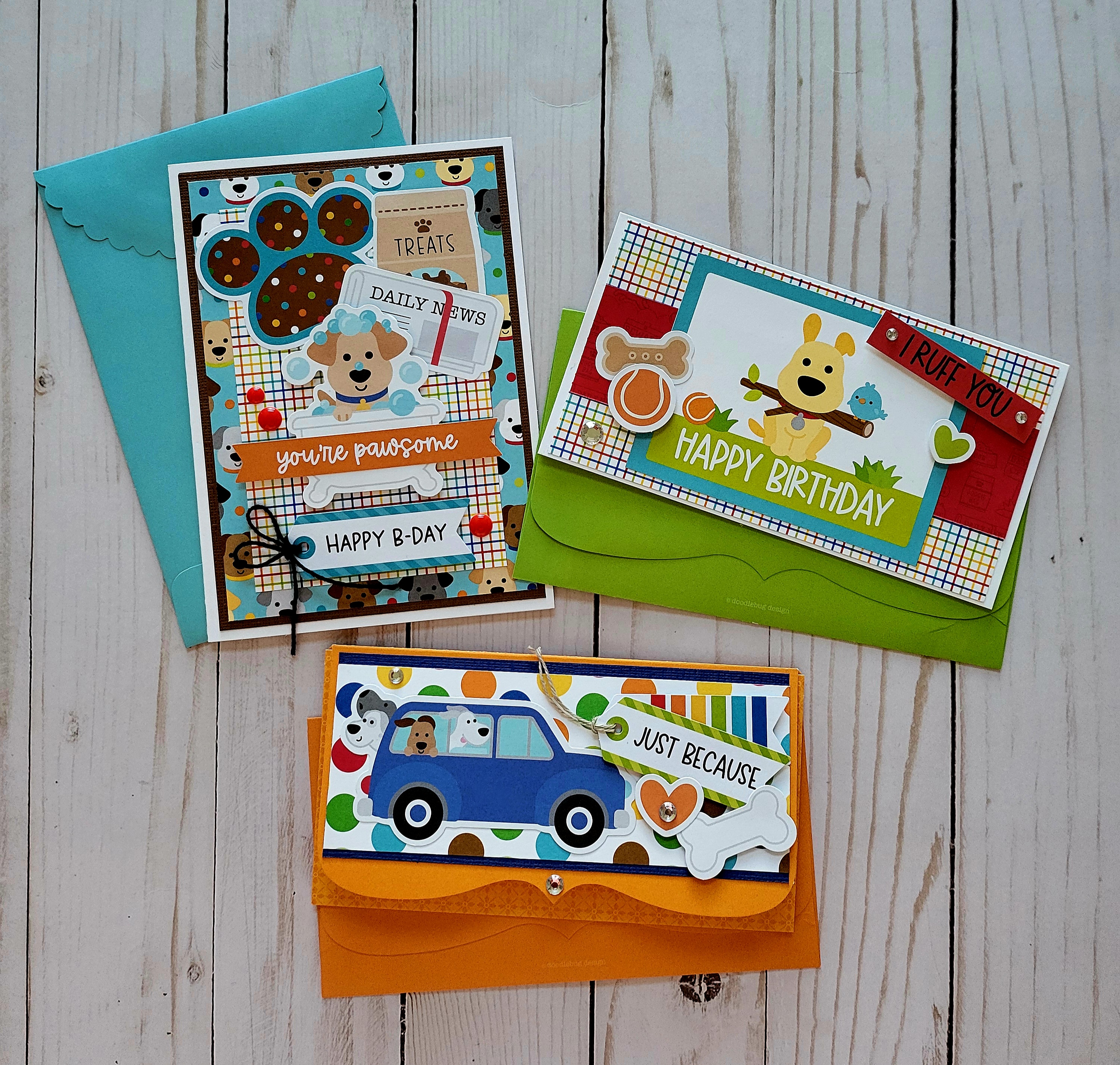Doggone Cute Handcrafted Greeting Card Pack (Set of 7 with Specialty Envelopes)