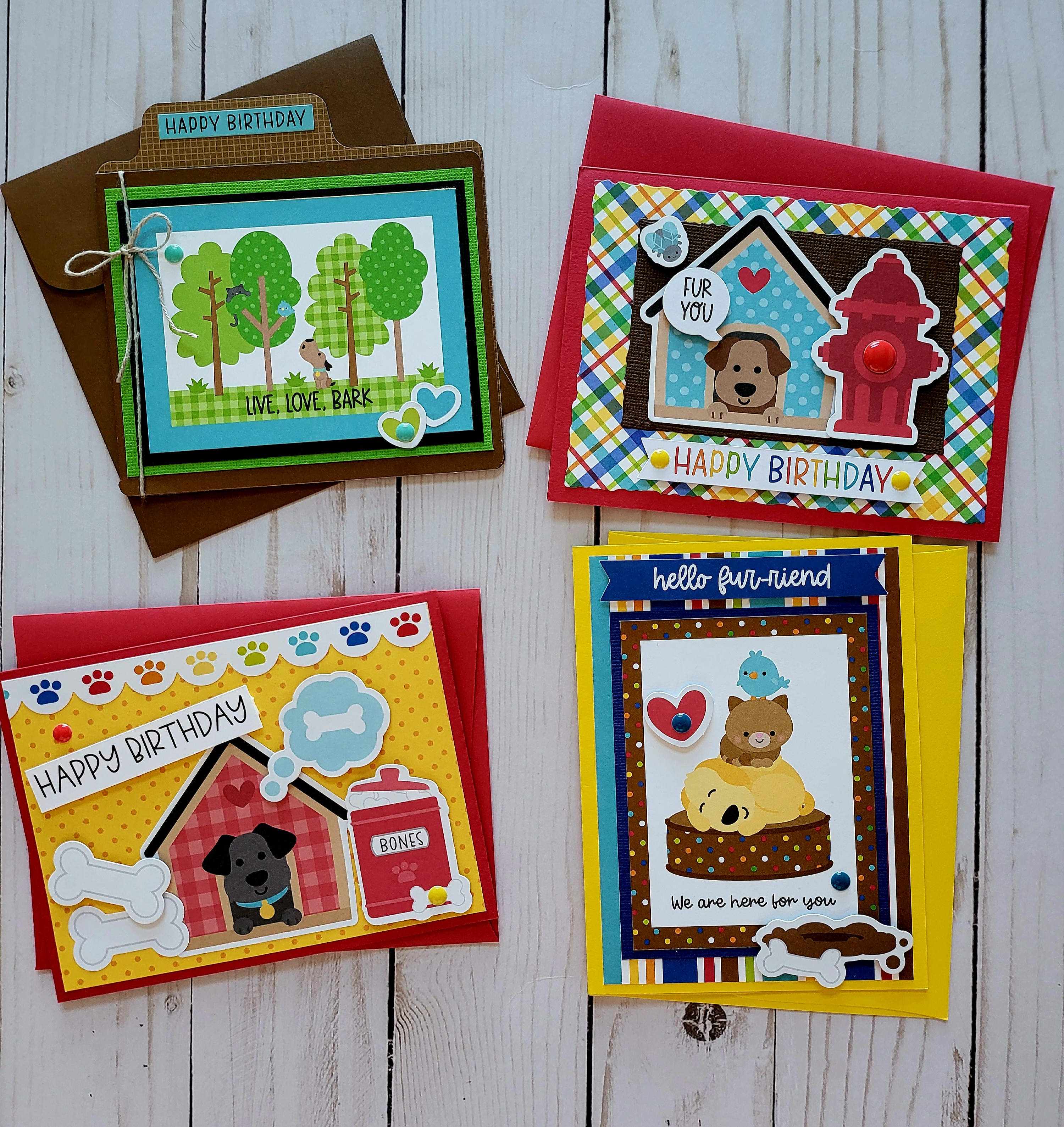 Doggone Cute Handcrafted Greeting Card Pack (Set of 7 with Specialty Envelopes)