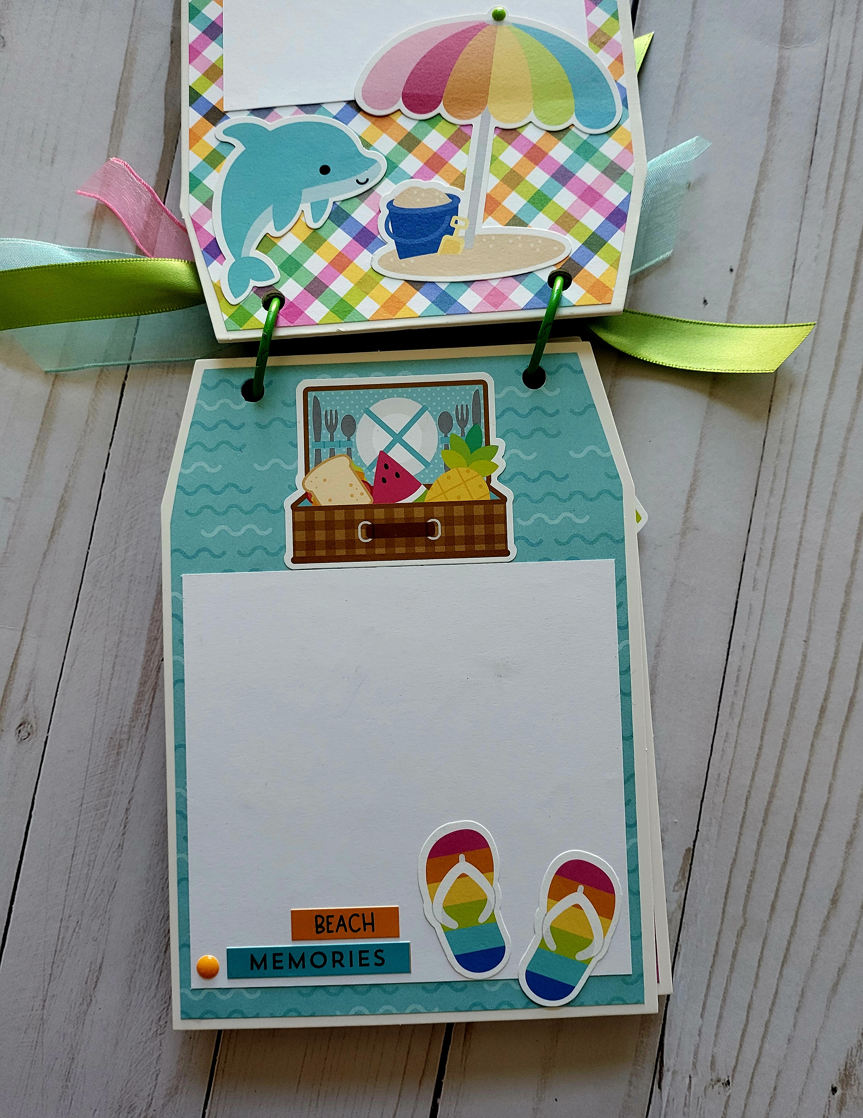 Summer Fun Handmade Chipboard Mini Album 