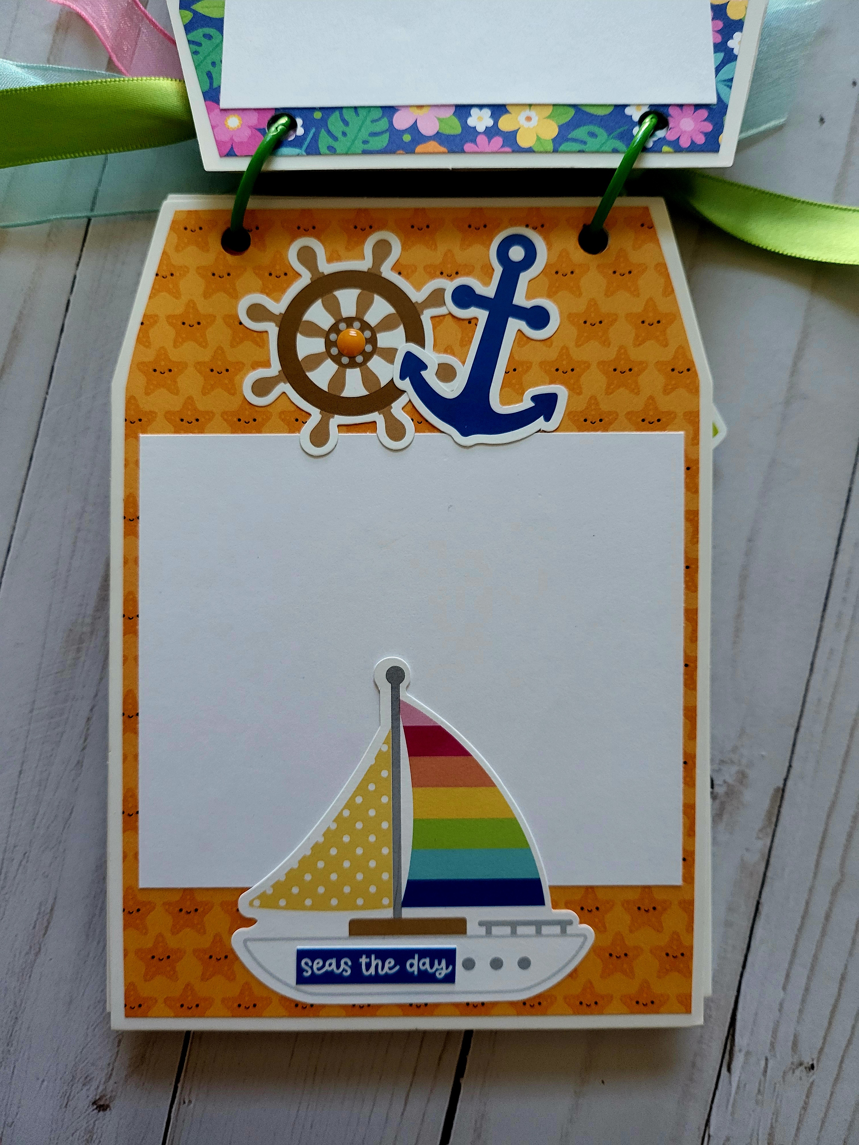 Summer Fun Handmade Chipboard Mini Album 