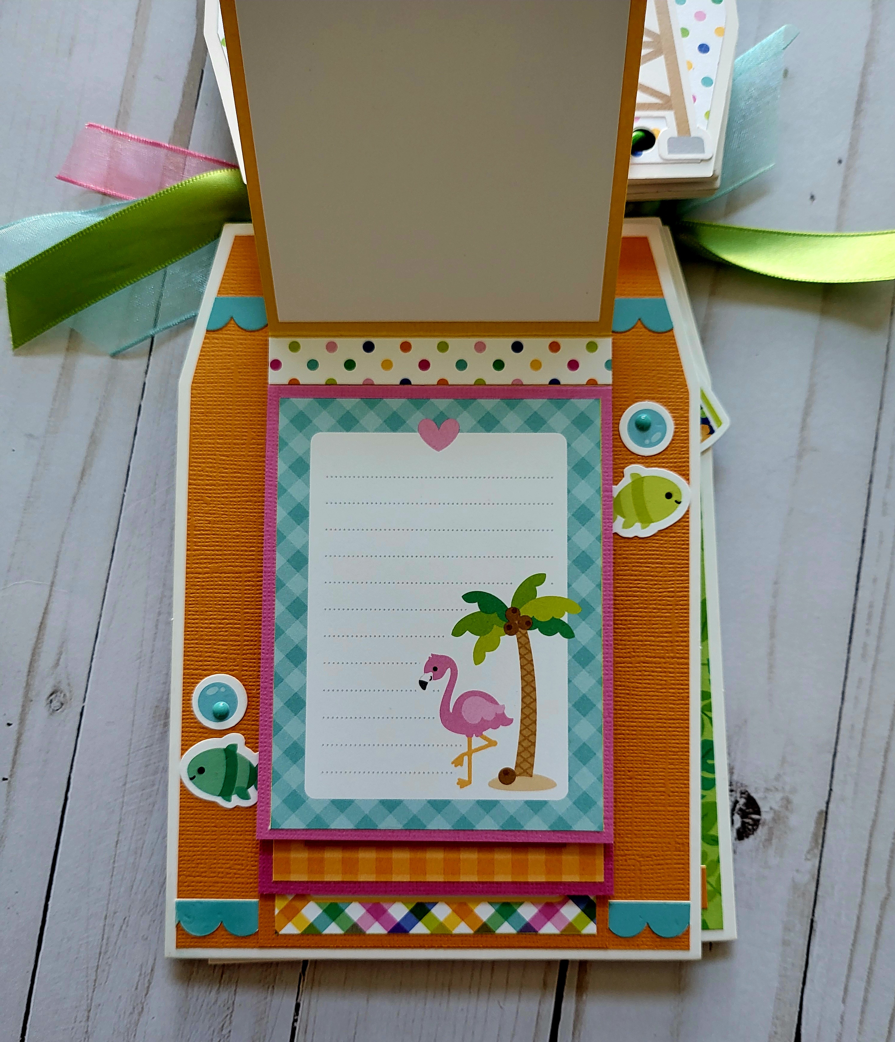 Summer Fun Handmade Chipboard Mini Album 