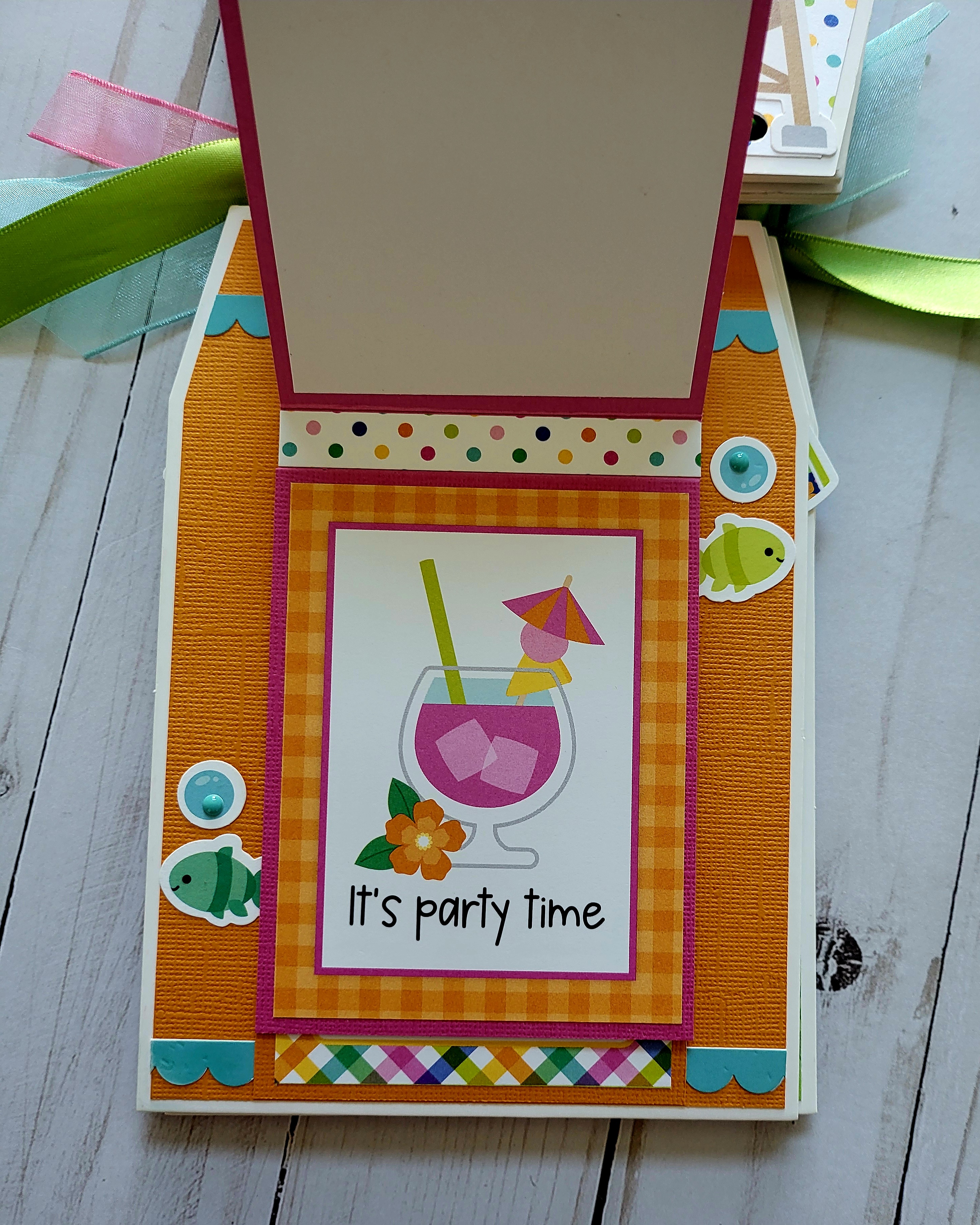 Summer Fun Handmade Chipboard Mini Album 